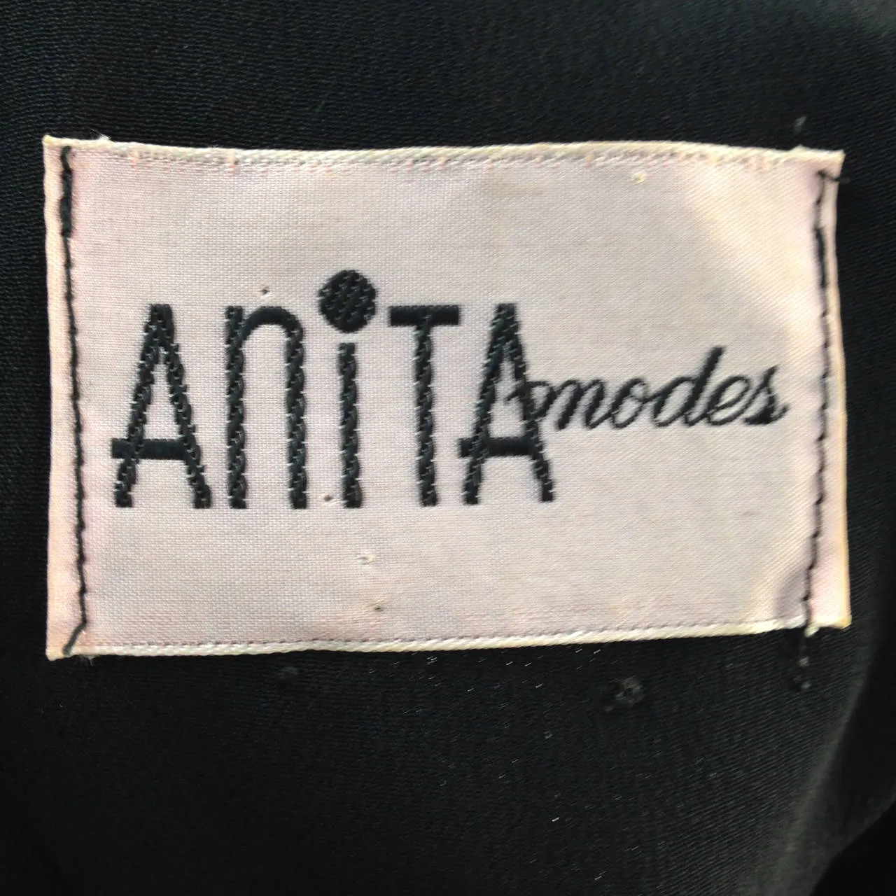1940s Anita Modes Black Dress with Green Beaded and Appliquéd Purse