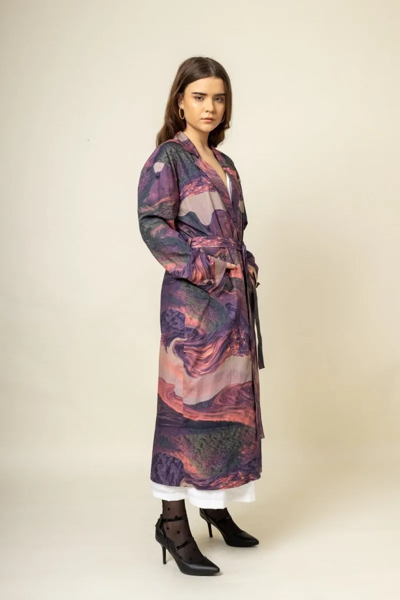 Amelia Printed Upcycled Cotton Trench