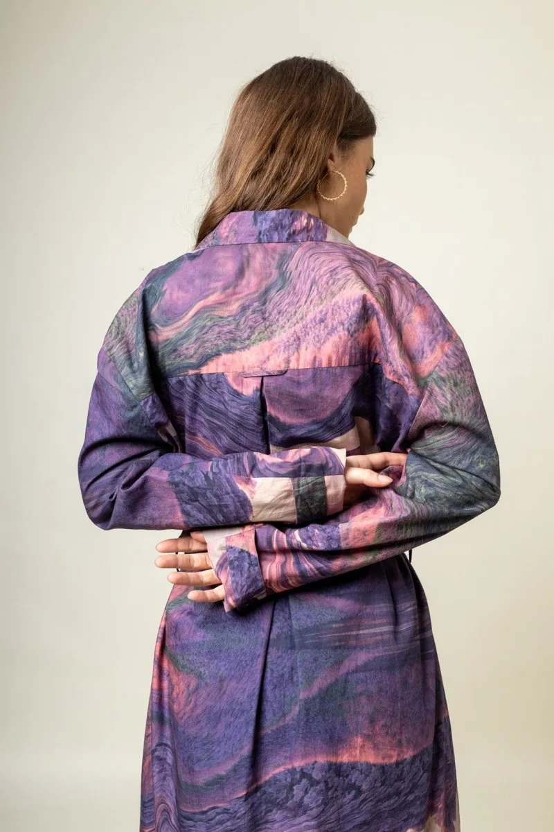 Amelia Printed Upcycled Cotton Trench