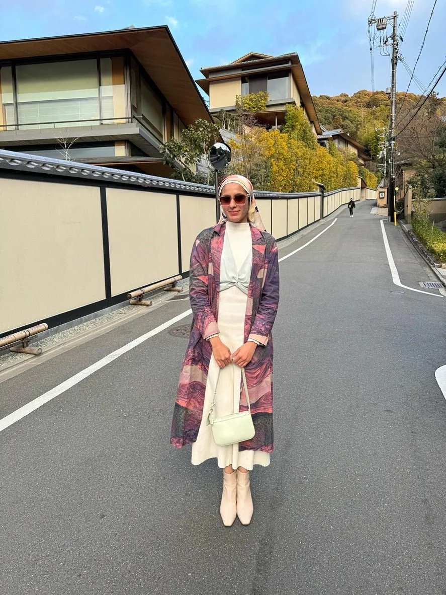 Amelia Printed Upcycled Cotton Trench