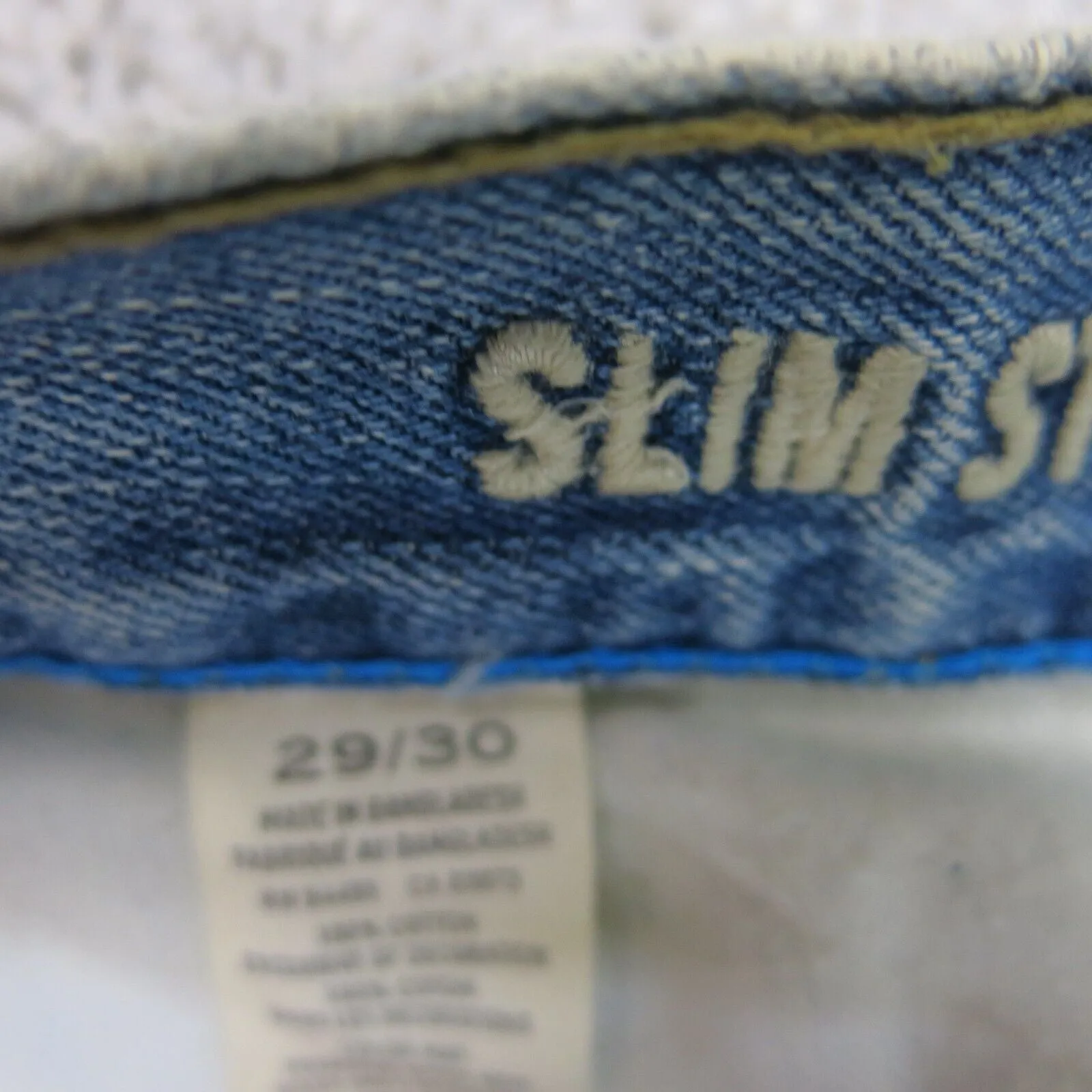 American Eagle Mens Jeans Slim Straight Leg Denim Low Rise Pockets Blue SZ 29/30