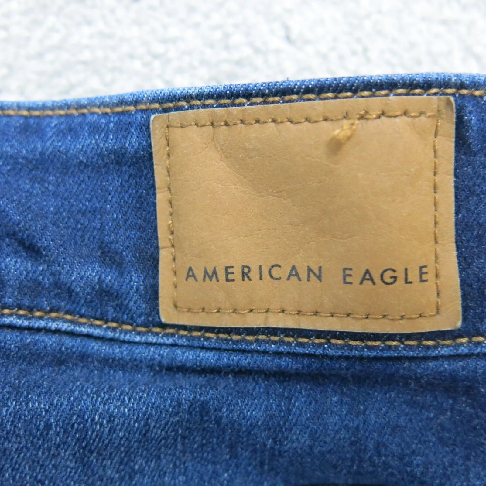 American Eagle Outfitter Women A Line Jeans Skirt Stretch Pockets Blue Size 2