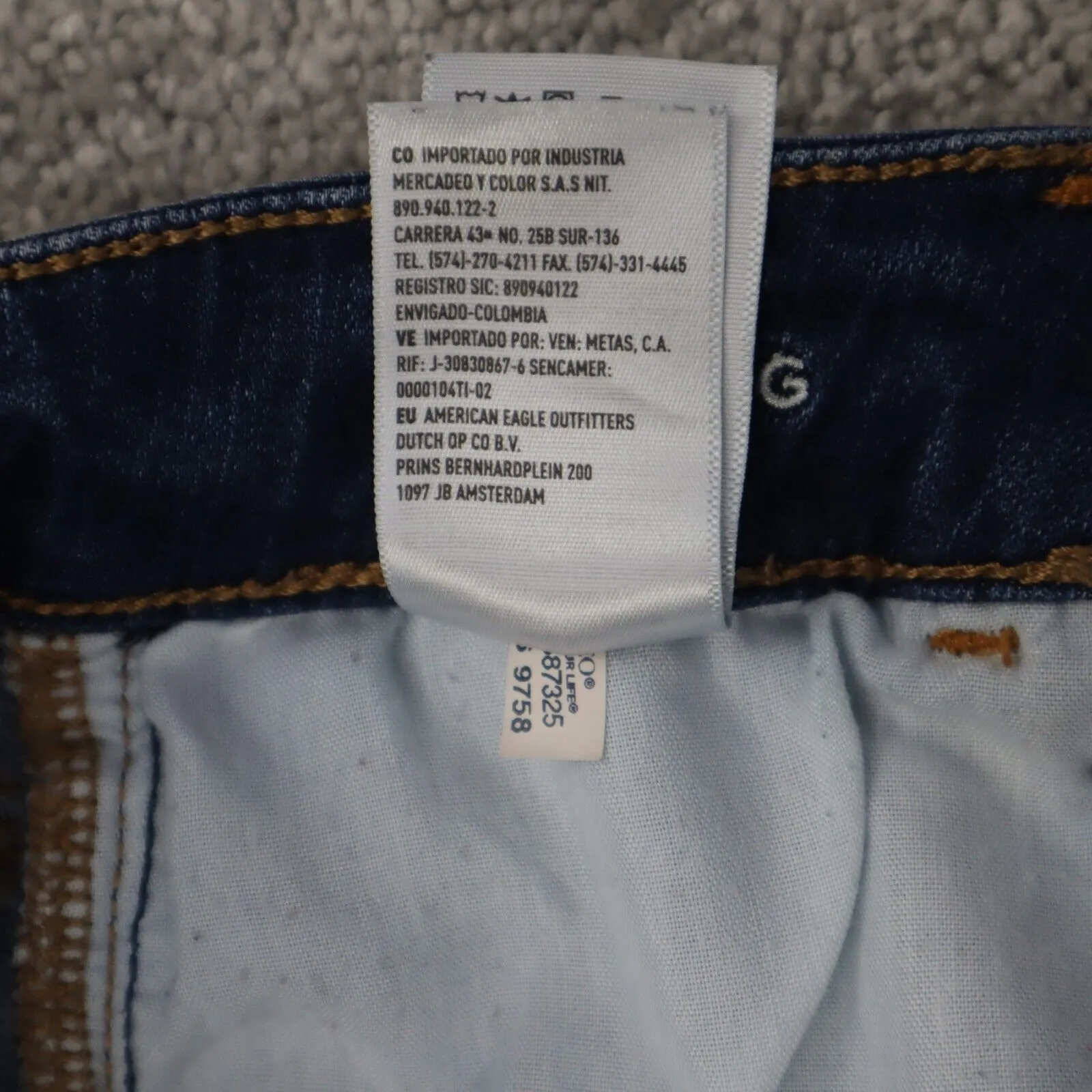 American Eagle Women Jegging Jeans Skinny Leg Distressed Stretch Blue Size 0R