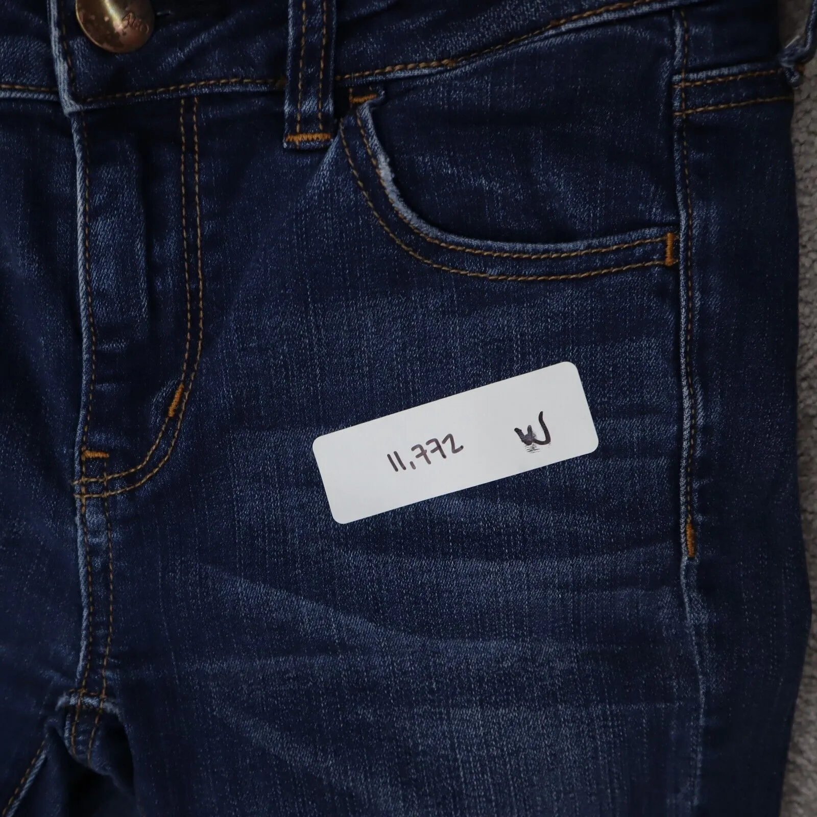 American Eagle Women Jegging Jeans Skinny Leg Distressed Stretch Blue Size 0R