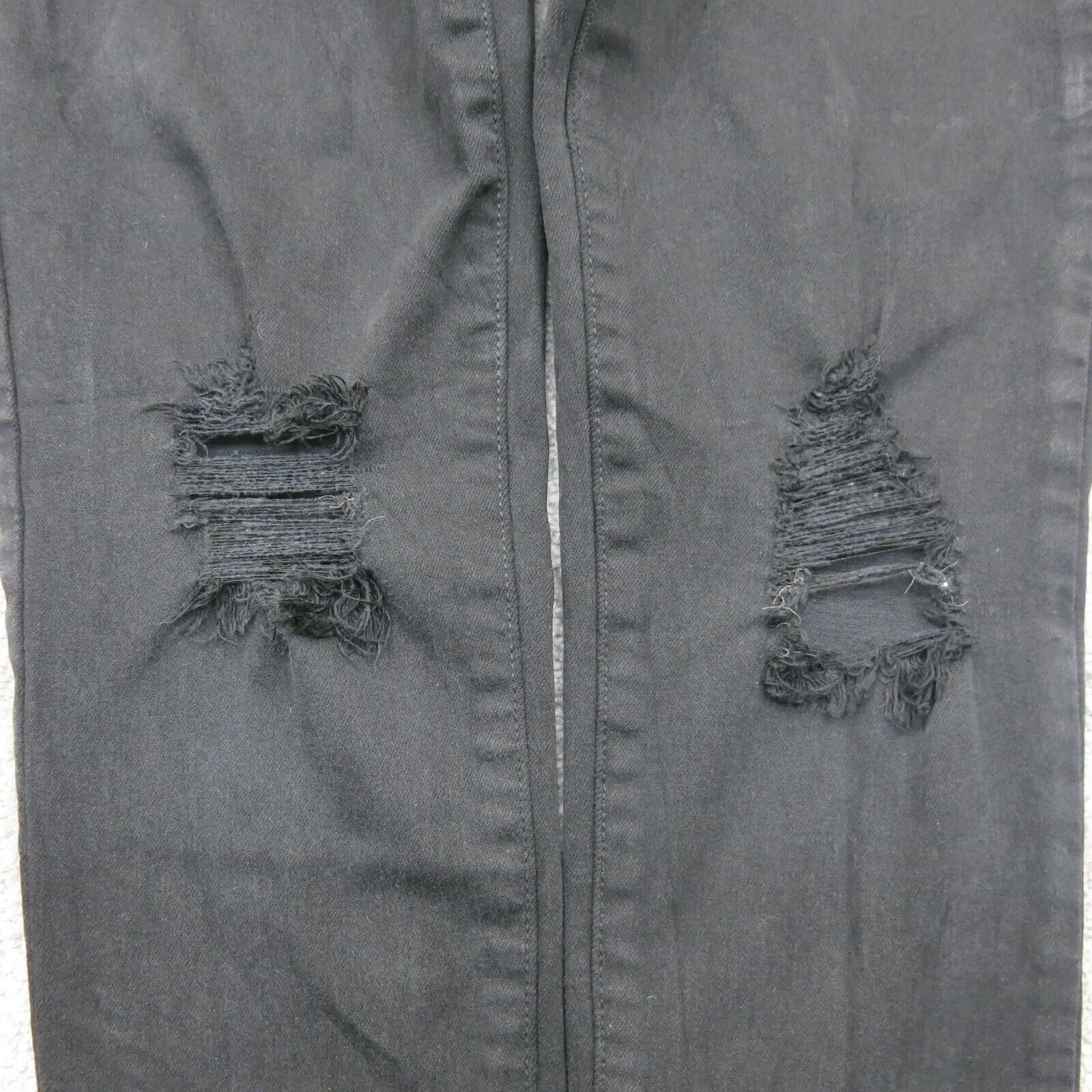 American Eagle Womens Jegging Jeans Denim Super Stretch Distressed Black Size 00
