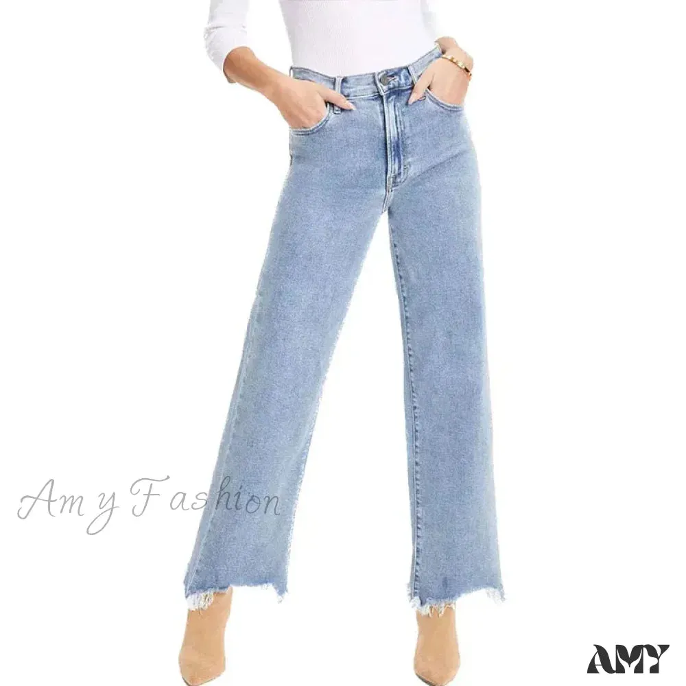 Amy Fashion - Vintage Fashion High Straight Korean Denim Jean