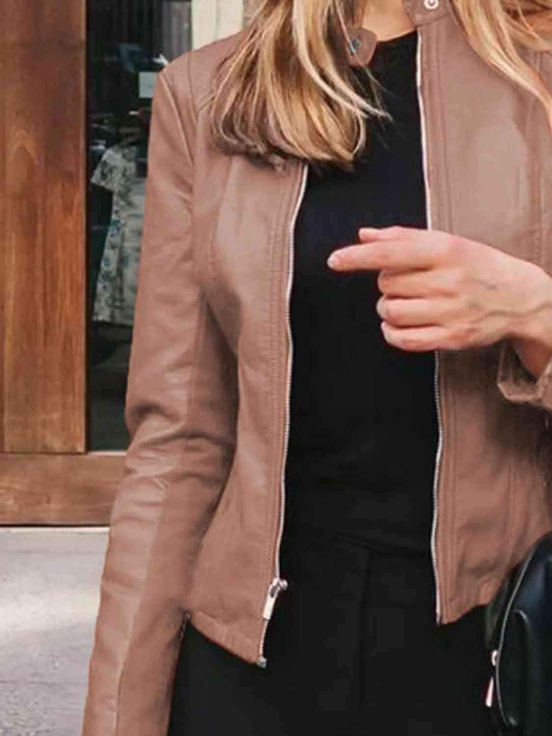 *APP EXCLUSIVE* Mock Neck Zip Up Jacket