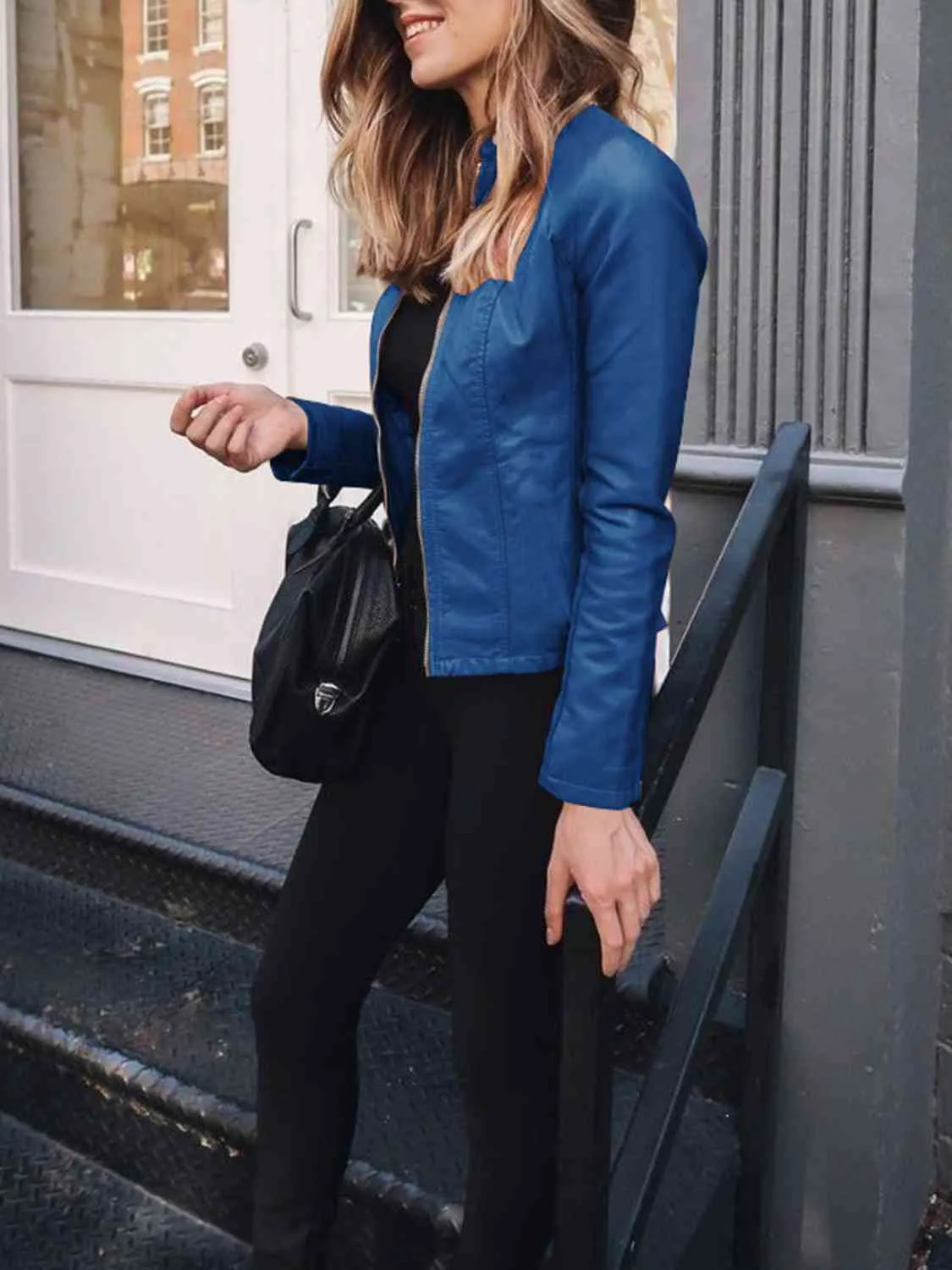 *APP EXCLUSIVE* Mock Neck Zip Up Jacket