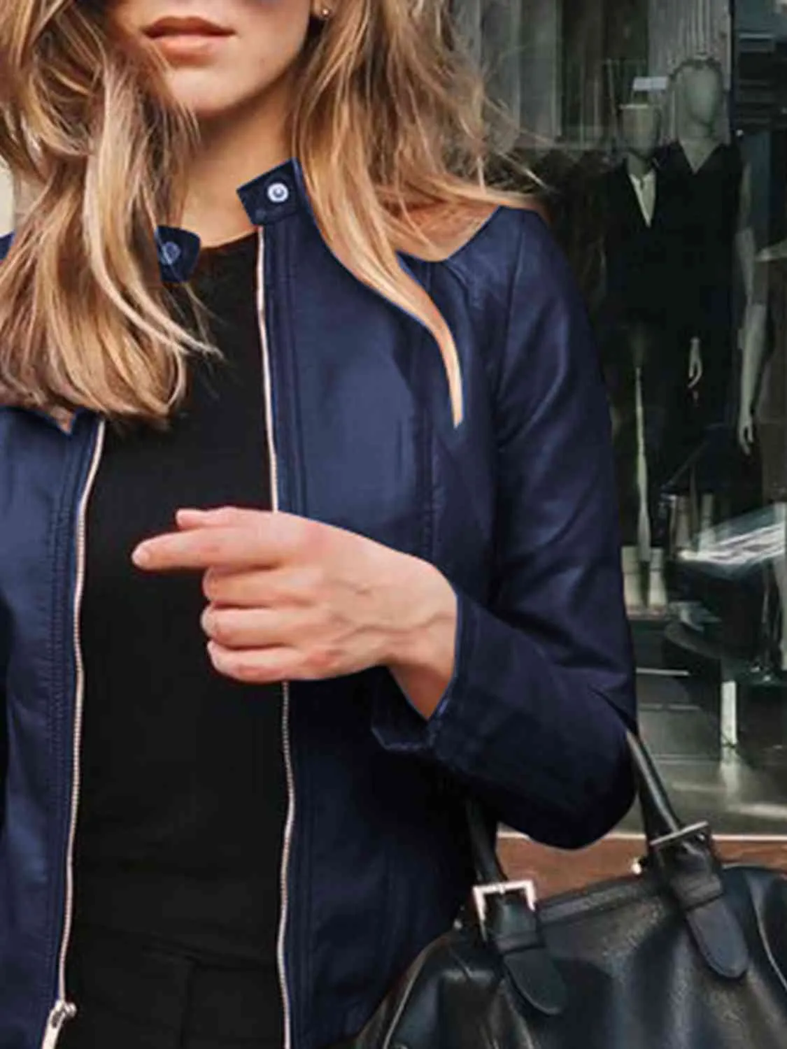 *APP EXCLUSIVE* Mock Neck Zip Up Jacket
