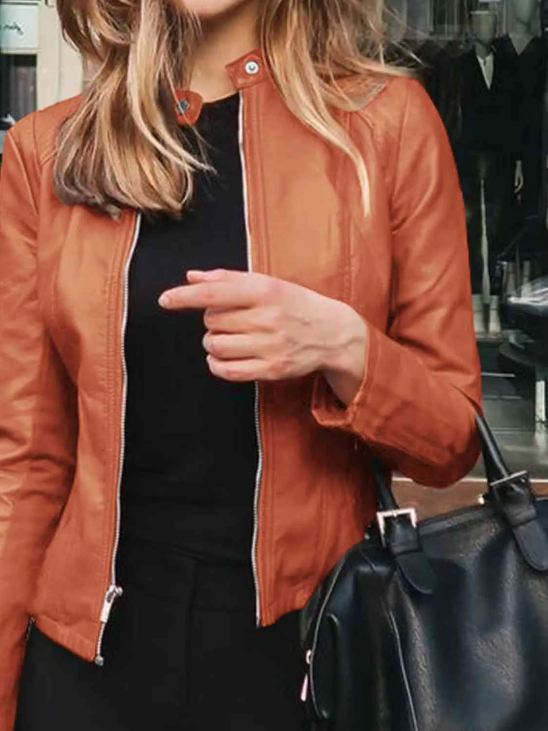 *APP EXCLUSIVE* Mock Neck Zip Up Jacket