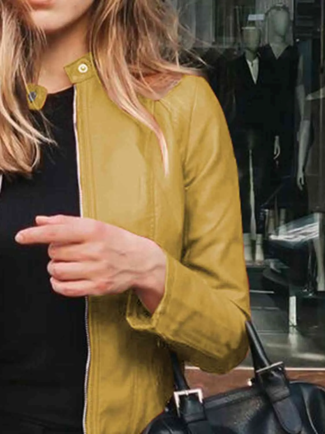 *APP EXCLUSIVE* Mock Neck Zip Up Jacket