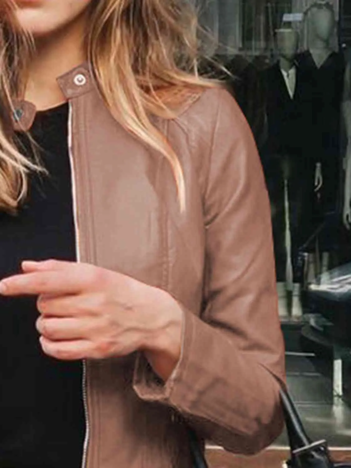 *APP EXCLUSIVE* Mock Neck Zip Up Jacket