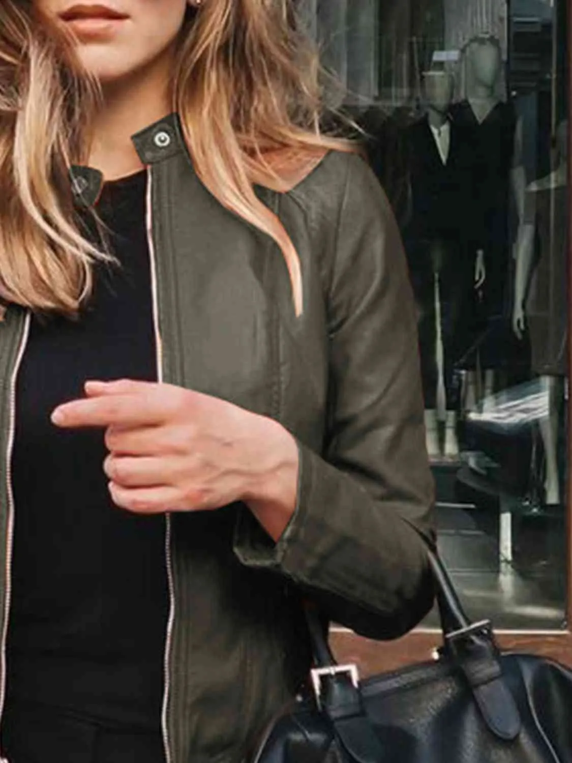 *APP EXCLUSIVE* Mock Neck Zip Up Jacket