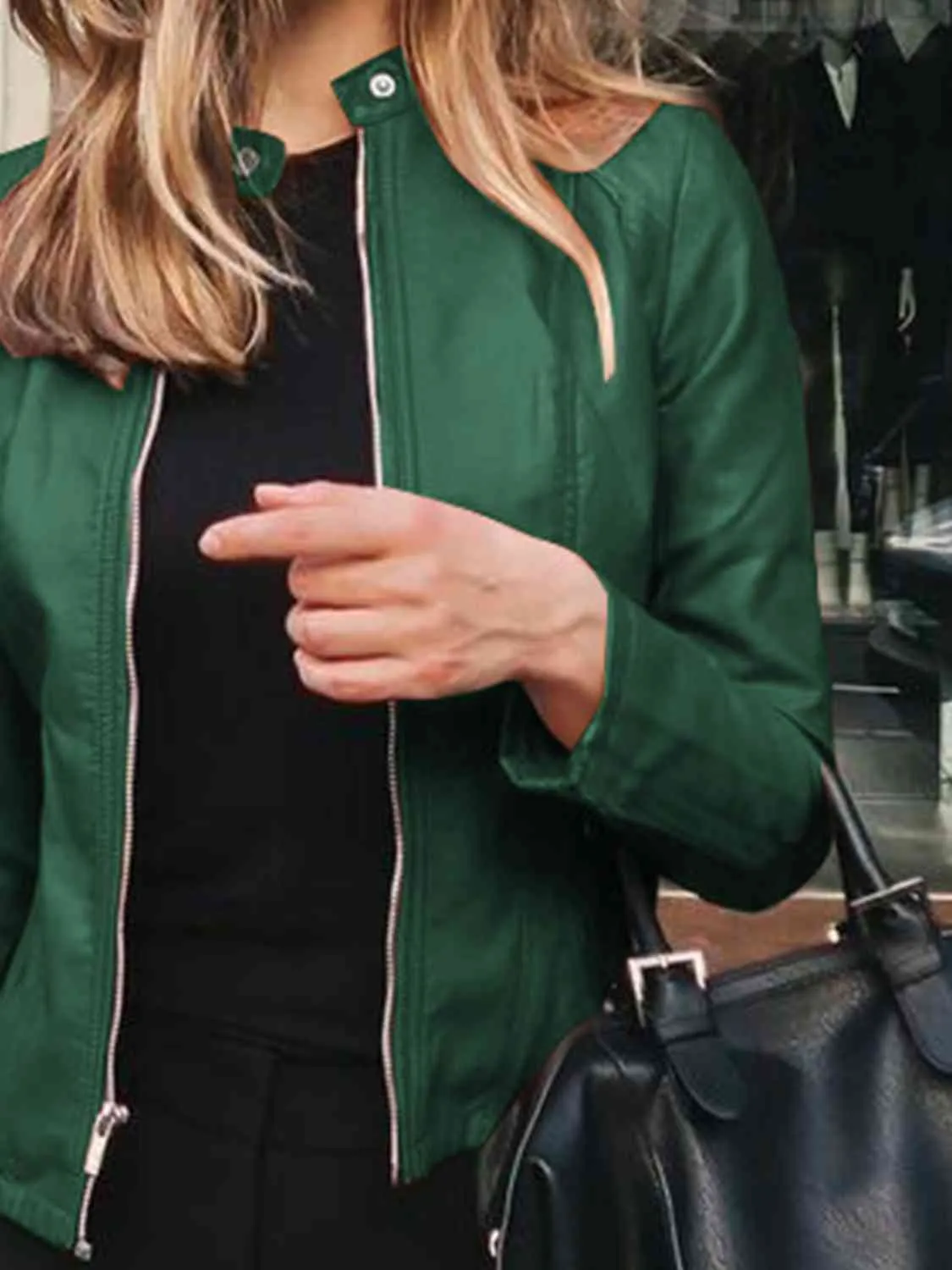 *APP EXCLUSIVE* Mock Neck Zip Up Jacket