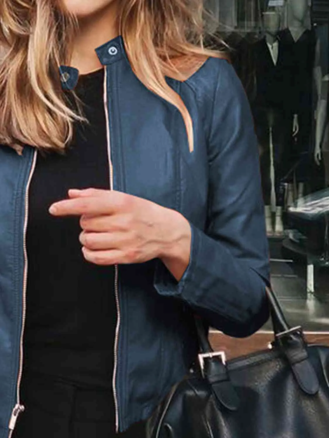 *APP EXCLUSIVE* Mock Neck Zip Up Jacket