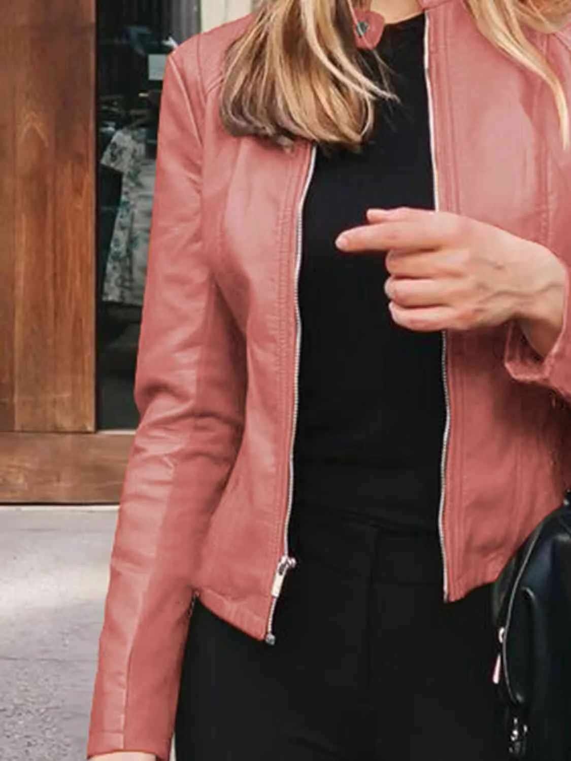 *APP EXCLUSIVE* Mock Neck Zip Up Jacket