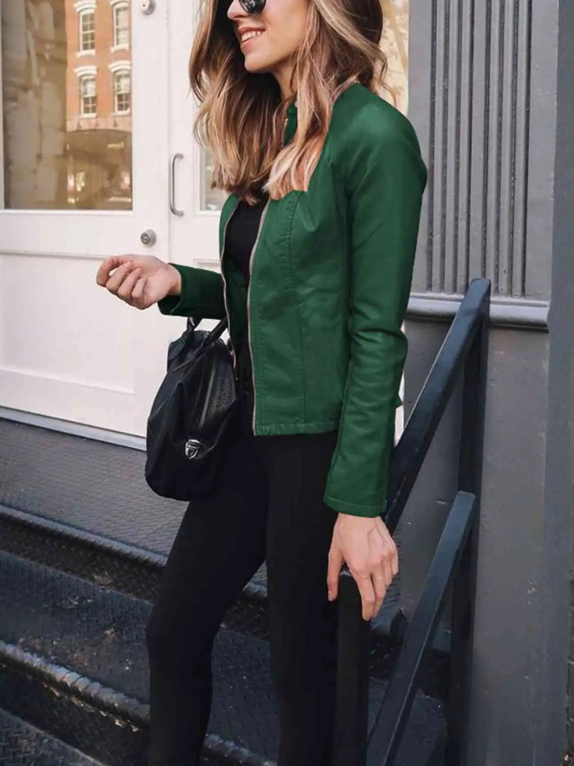 *APP EXCLUSIVE* Mock Neck Zip Up Jacket