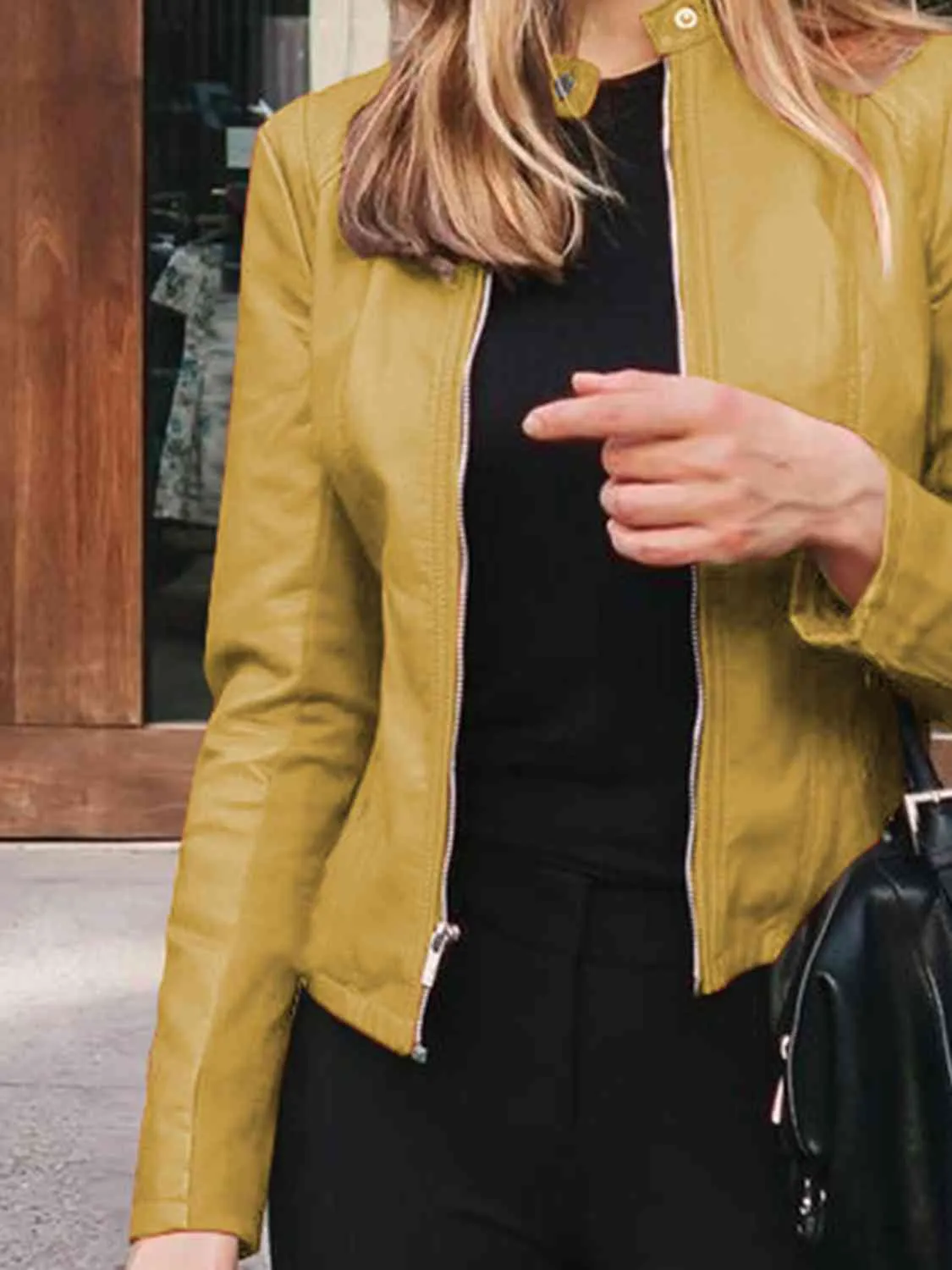 *APP EXCLUSIVE* Mock Neck Zip Up Jacket