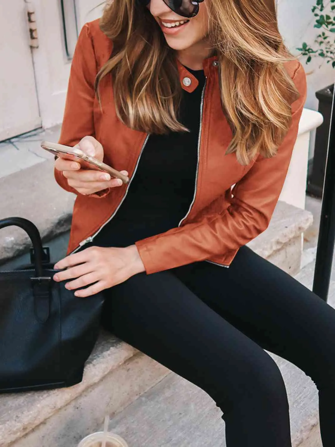 *APP EXCLUSIVE* Mock Neck Zip Up Jacket