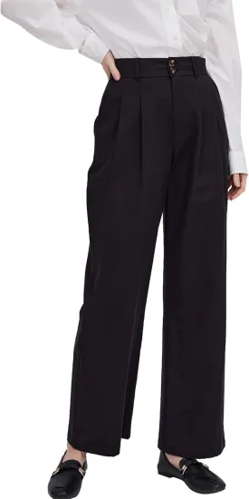 ASOBIO Women's Lounge Pants, High Waisted Wide Leg Pants for Women, Loose Comfy Straight Trousers for Office Casual Dressy