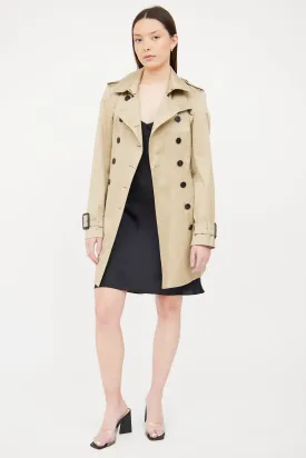 Beige Double Breasted Trench
