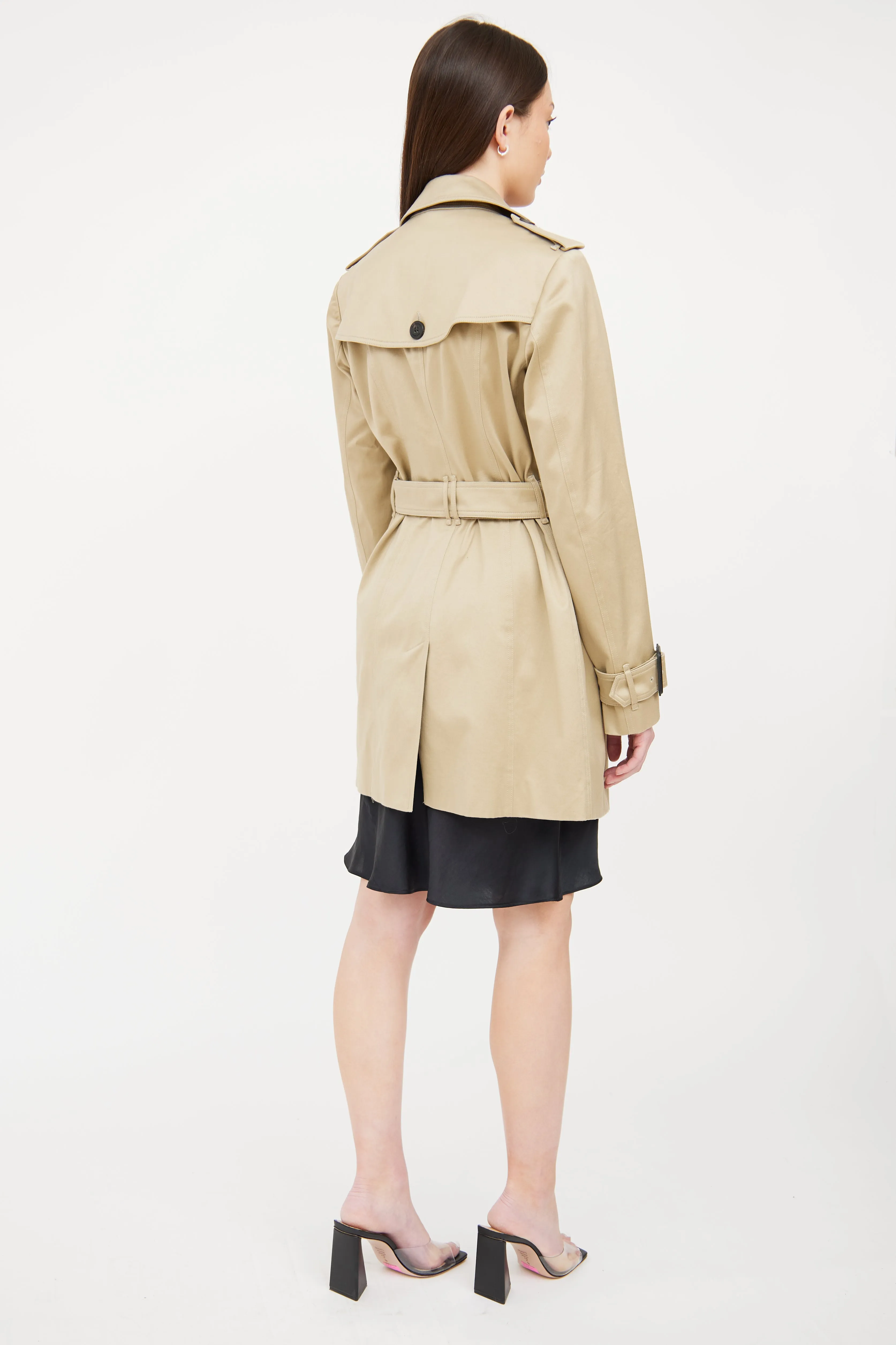 Beige Double Breasted Trench