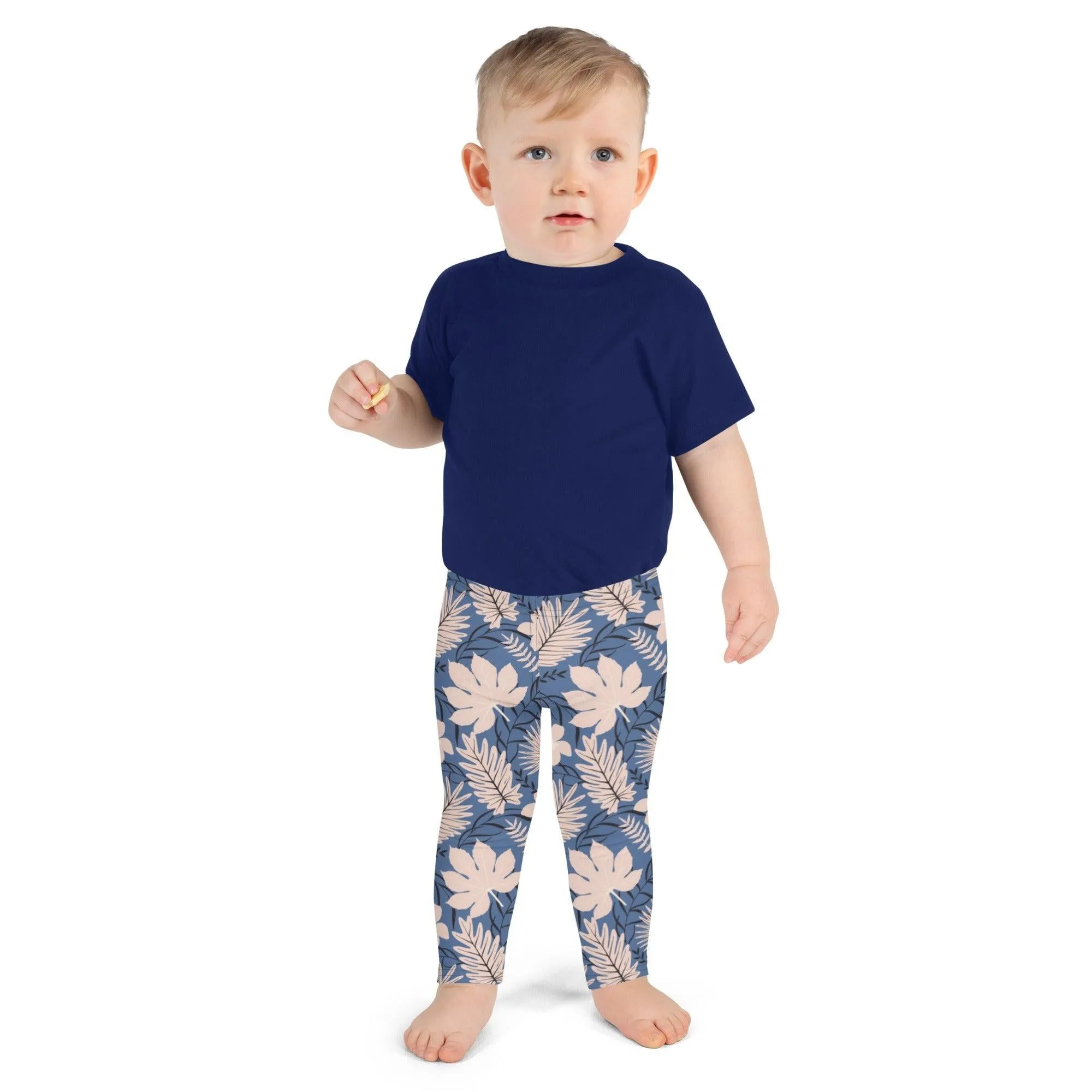 Blue Tropical Flower Kid's Leggings