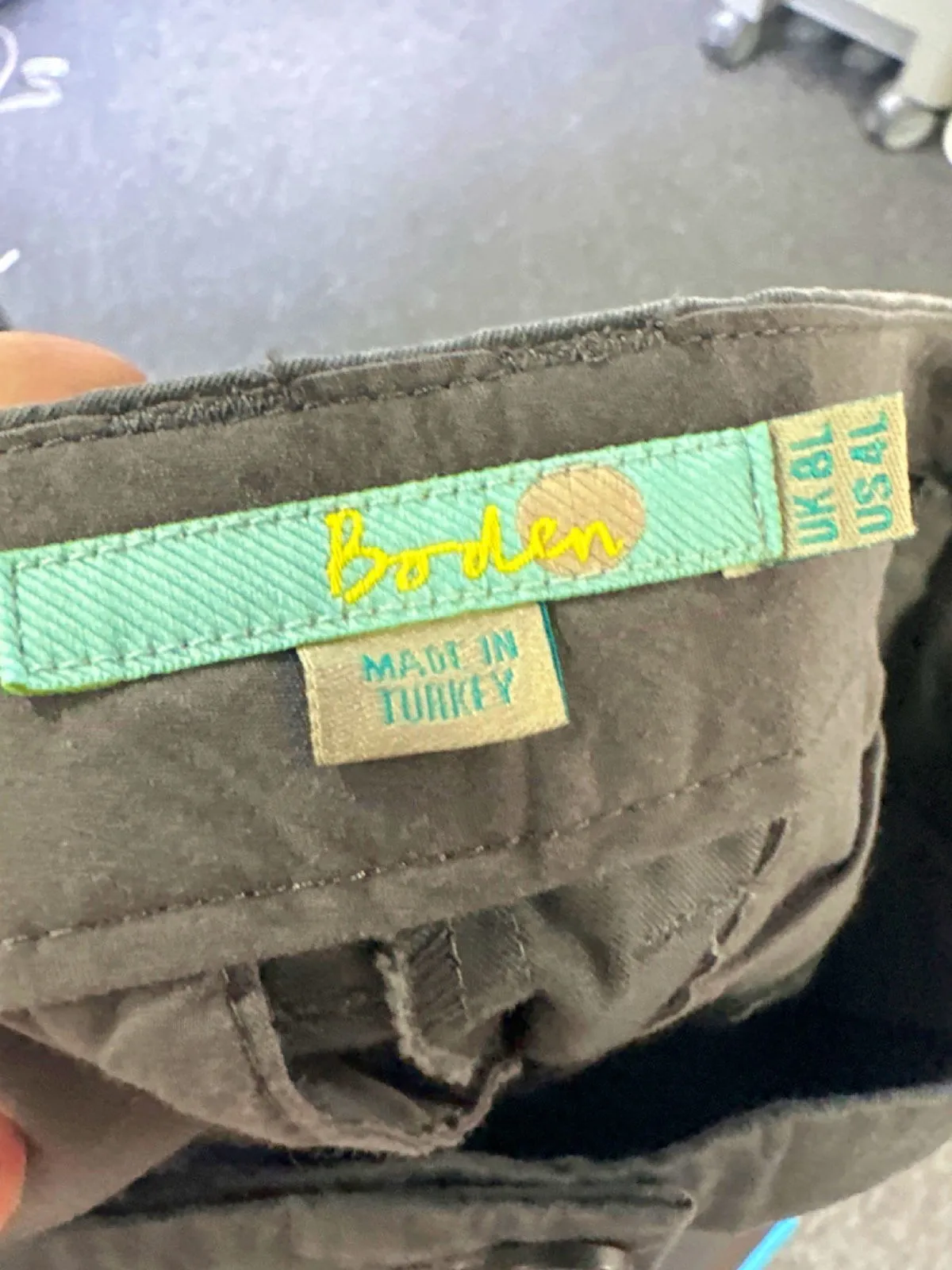 Boden Grey Chino Trousers UK 8 Long