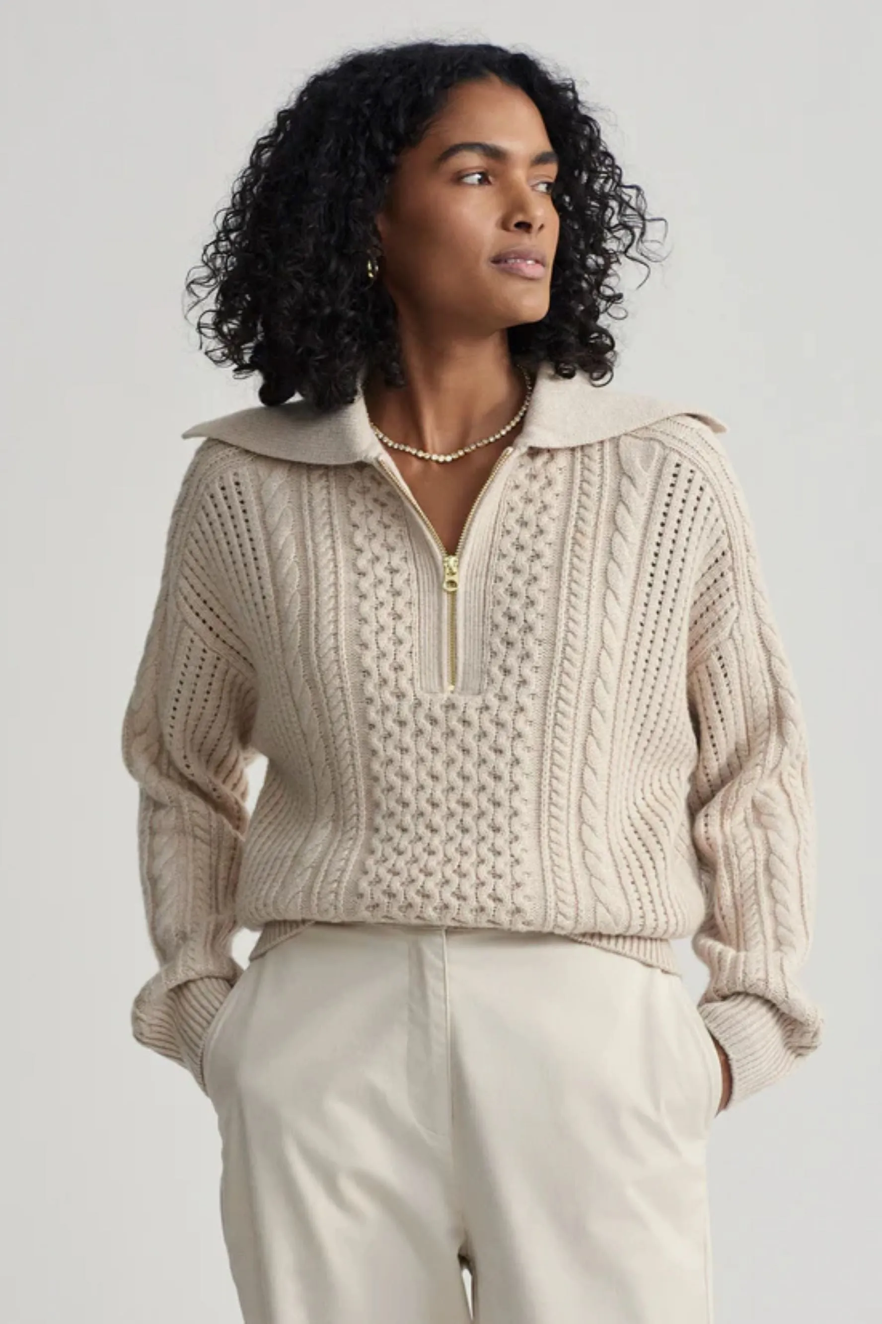 Camello Cable Knit Sweater