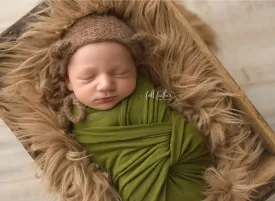 Caramel Brown Mongolian Faux Fur Rug Photography Prop 40x30