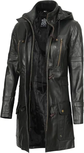 Decrum Leather Coat Women - Real Lambskin Stylish Leather Coat for Women