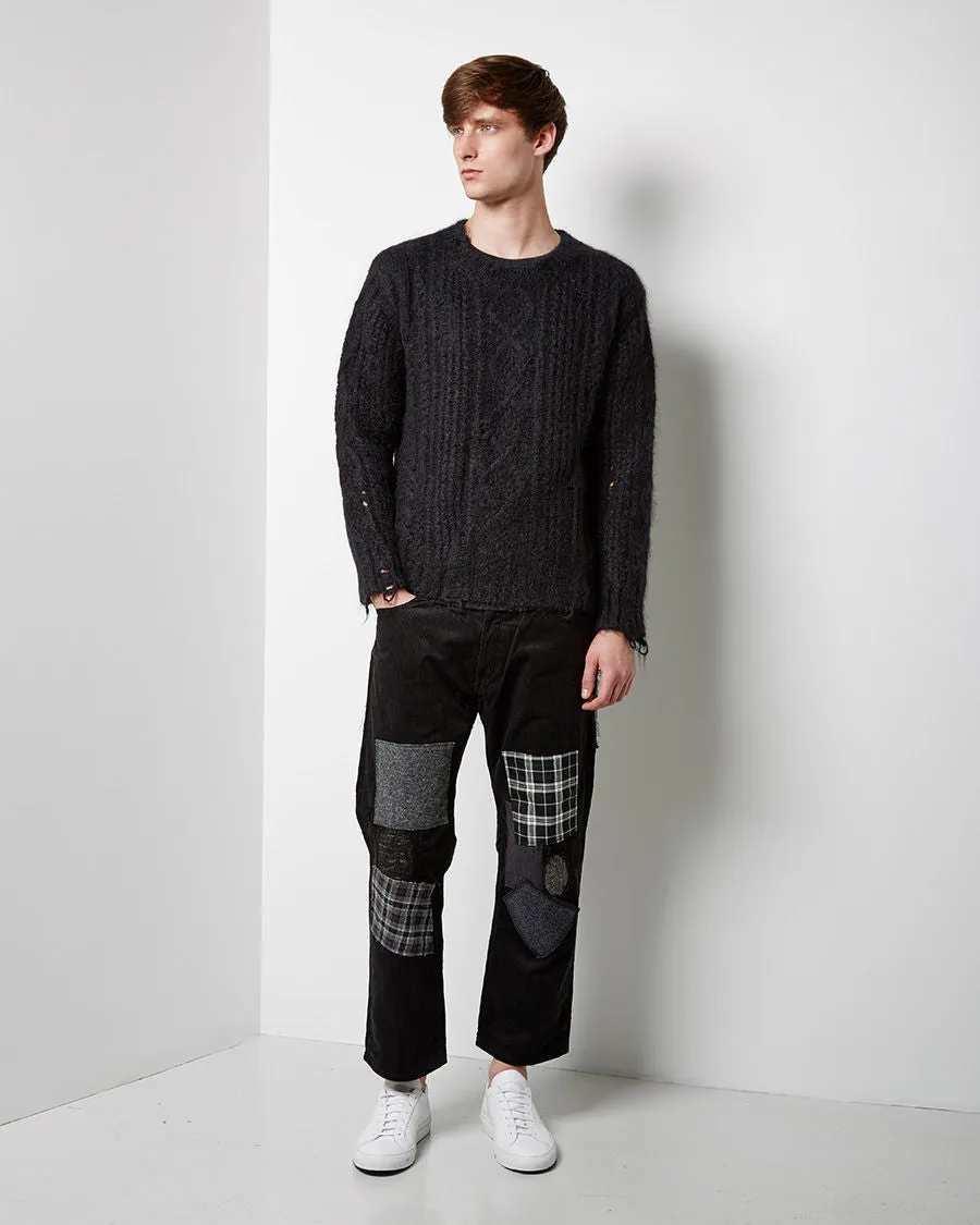 Distressed Cable Knit