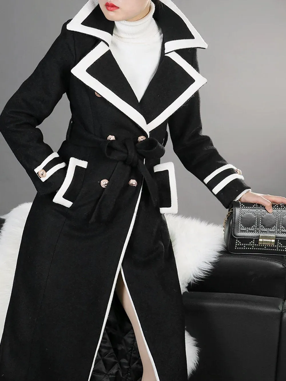 Double breasted Woolen Jacket