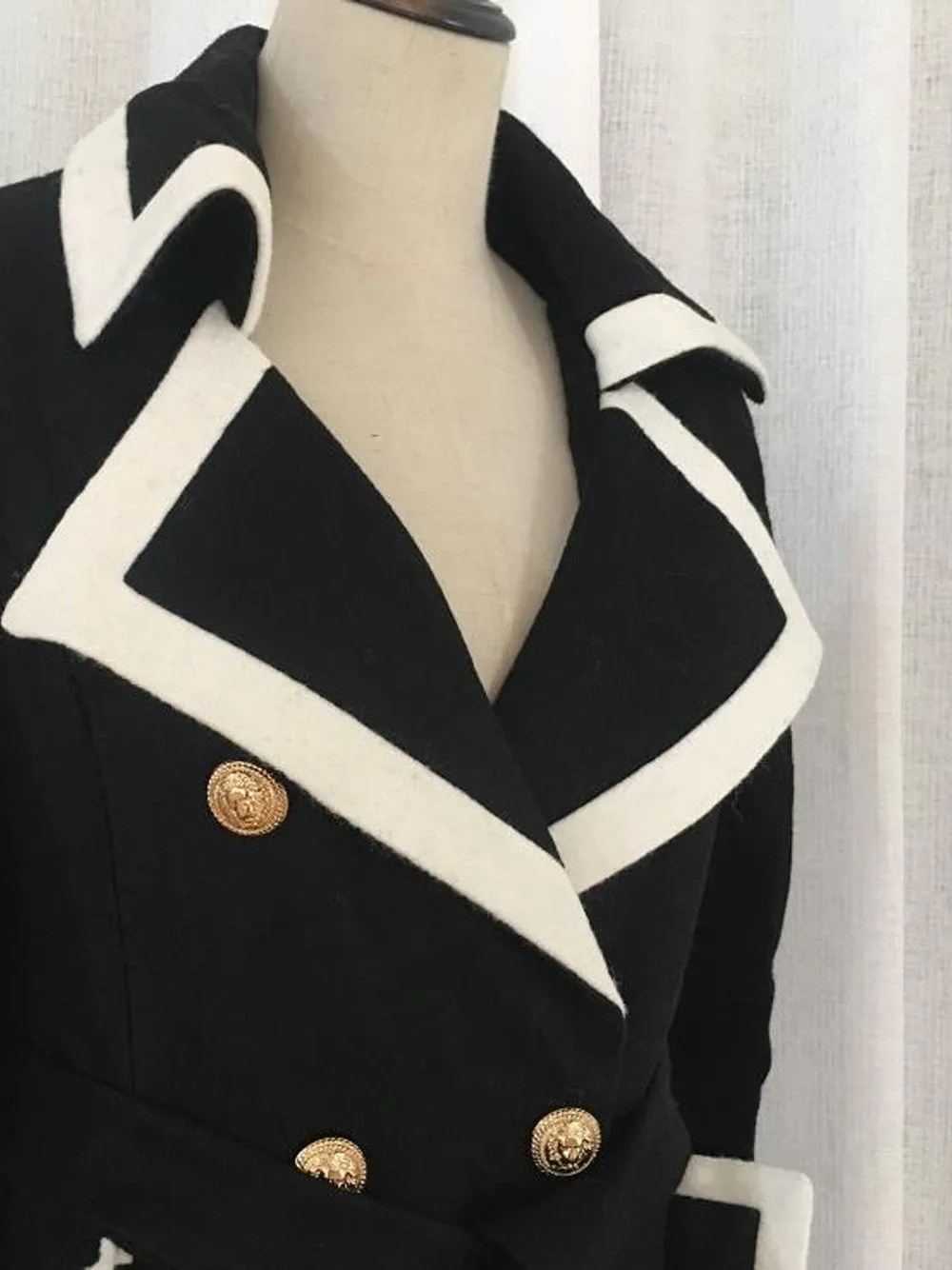 Double breasted Woolen Jacket