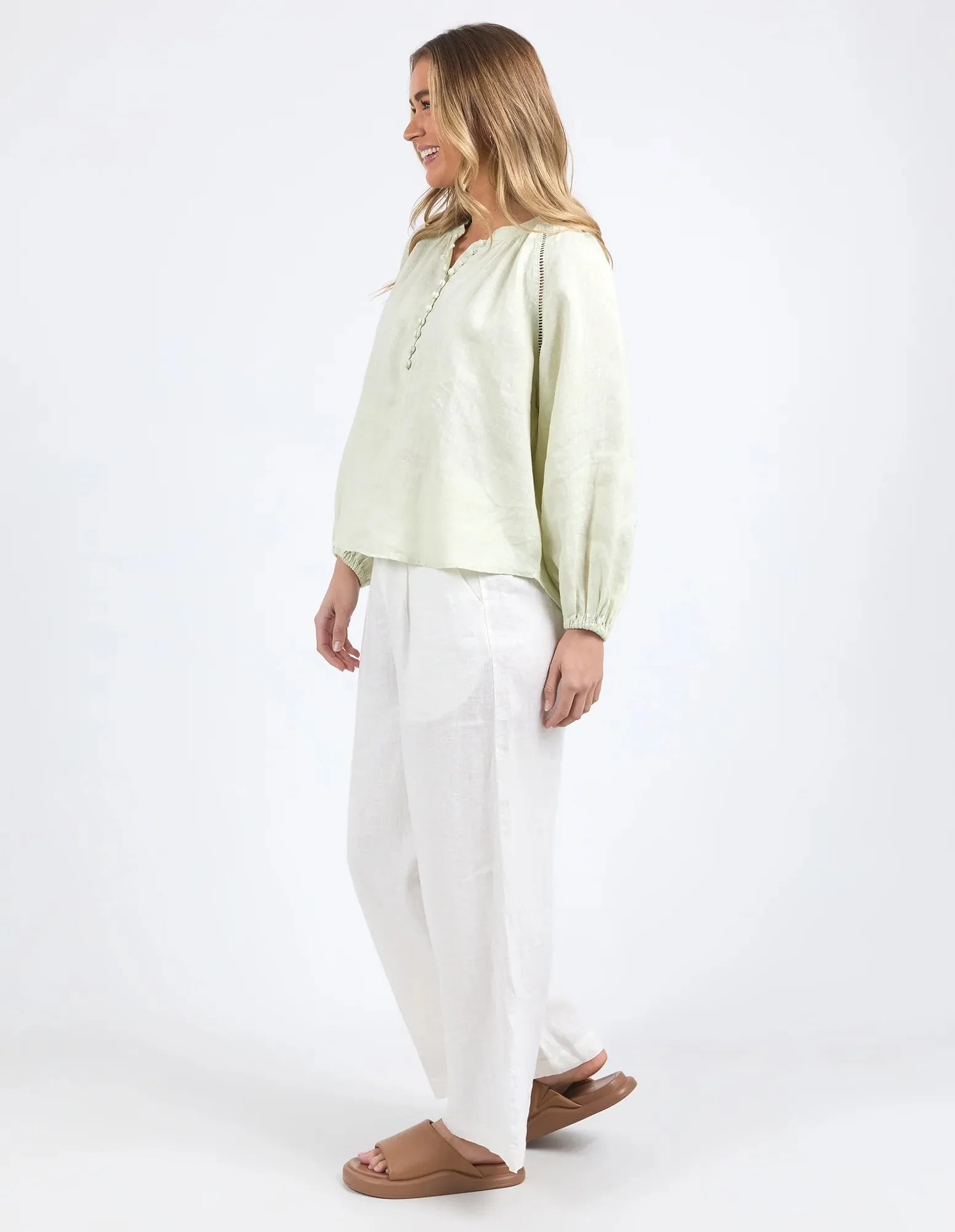 Foxwood Corsica Blouse - Fog Green