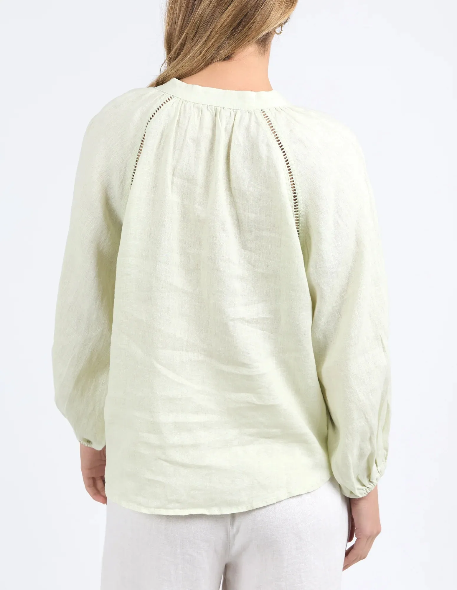 Foxwood Corsica Blouse - Fog Green