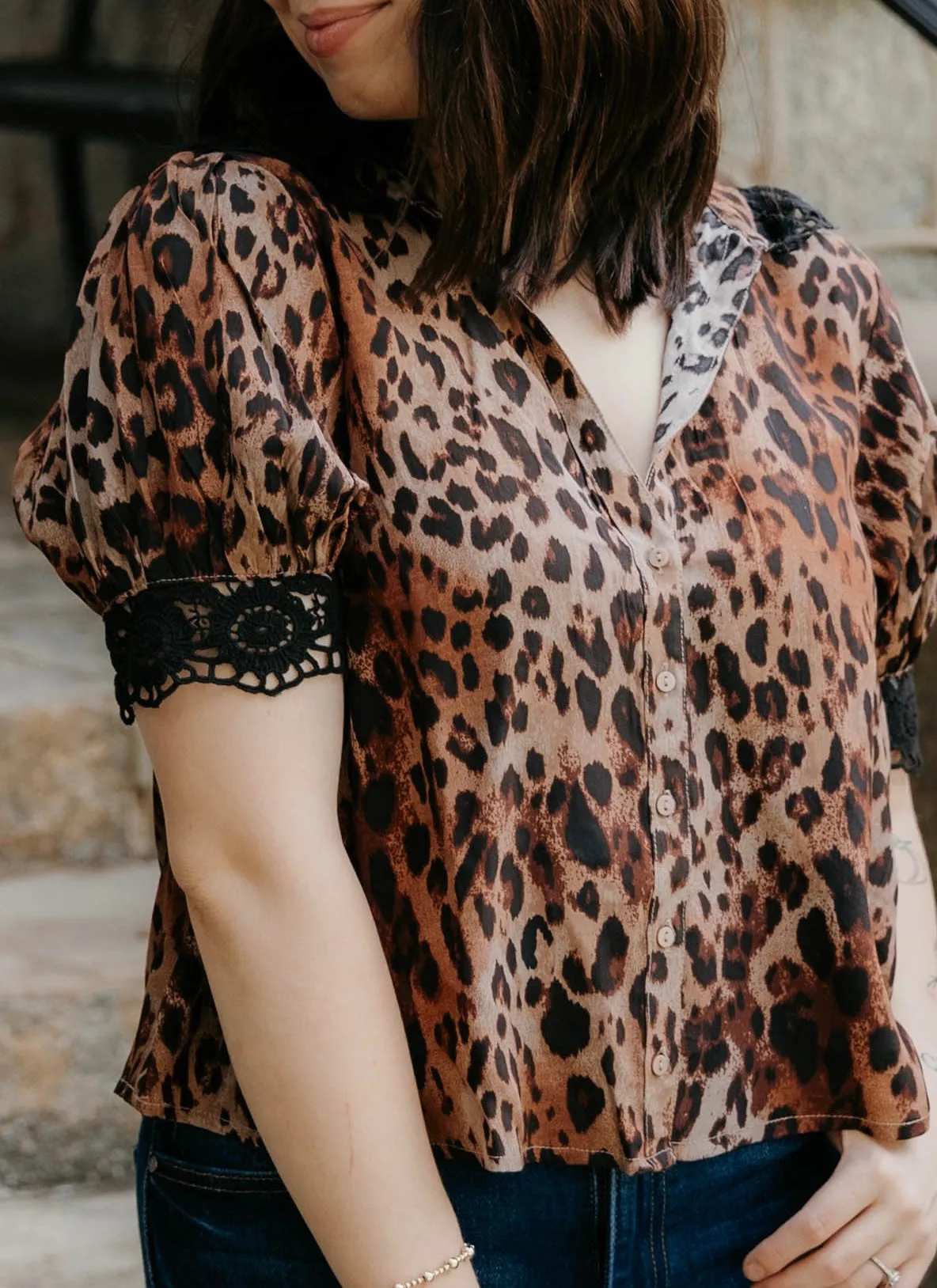 Free People My Love Printed Blouse