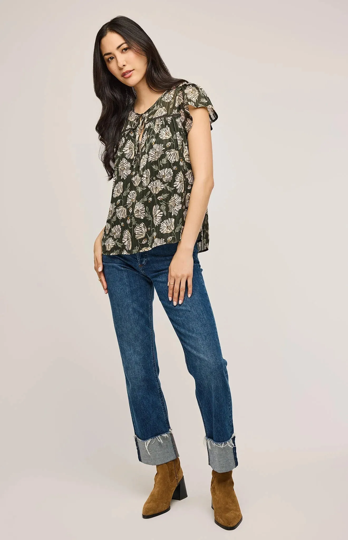Gentle Fawn Frida Top | Ranger Floral Green