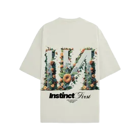 IN Floral Oversized T-shirt- Off-White