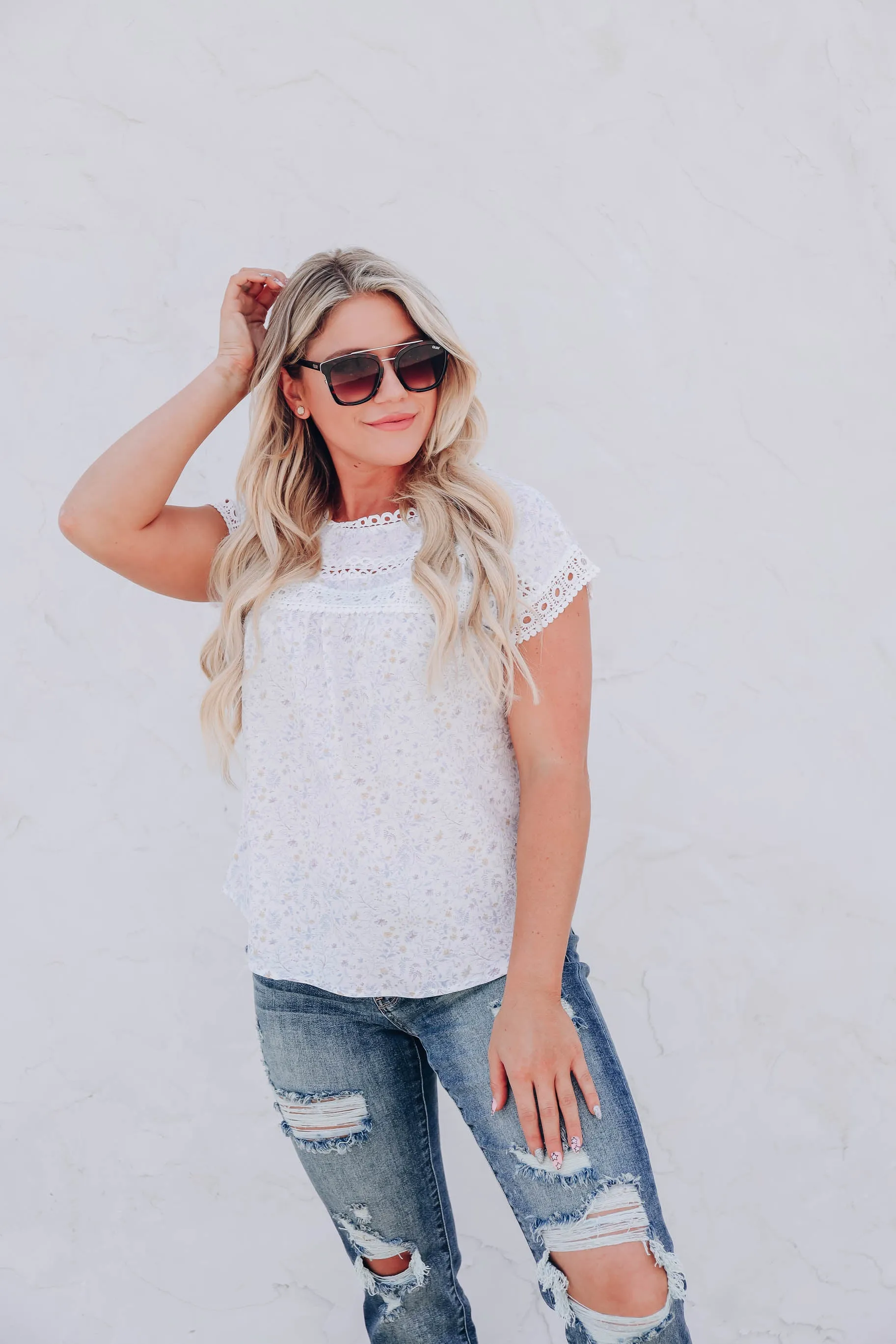 Just Bloom Floral Blouse - Blue