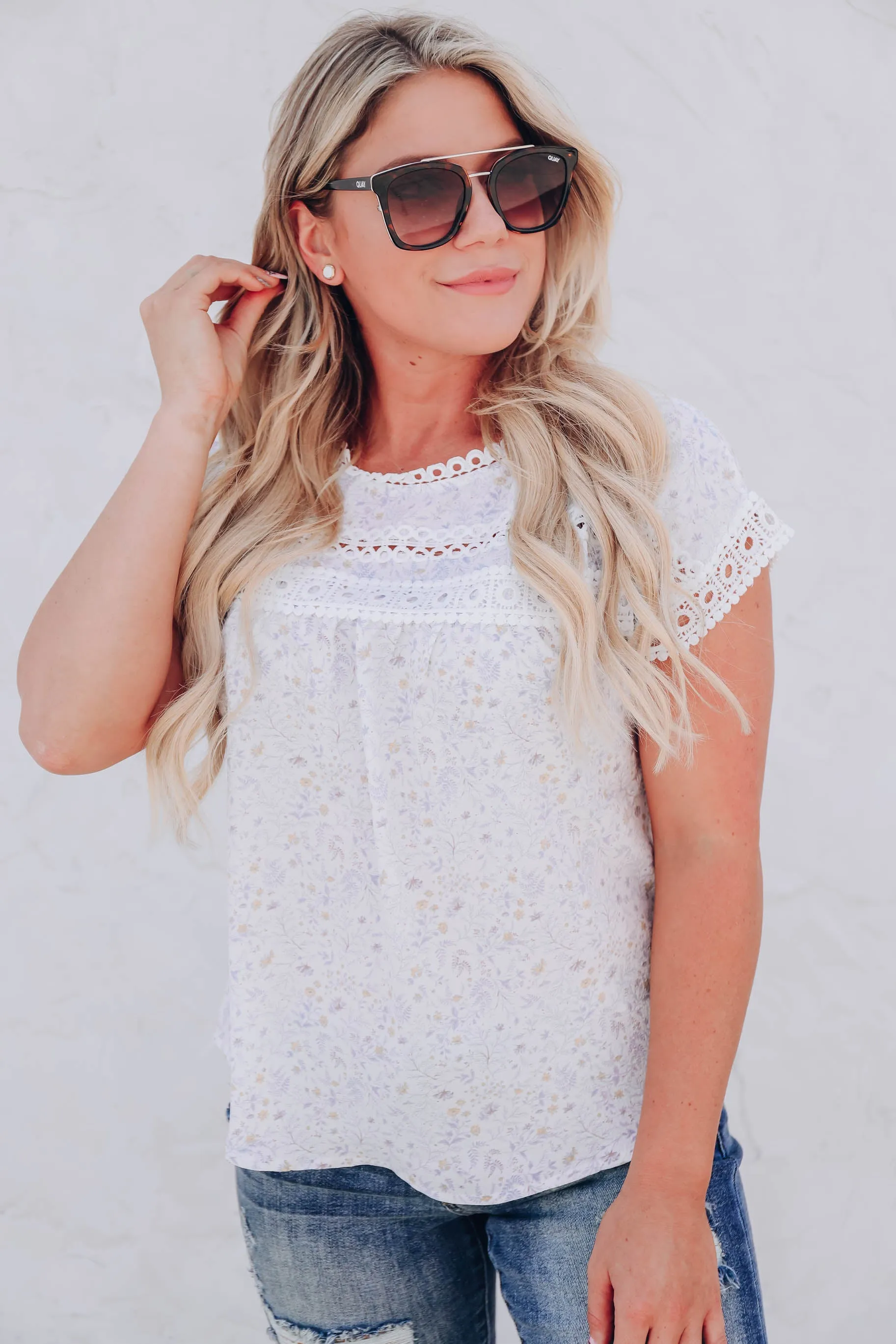 Just Bloom Floral Blouse - Blue