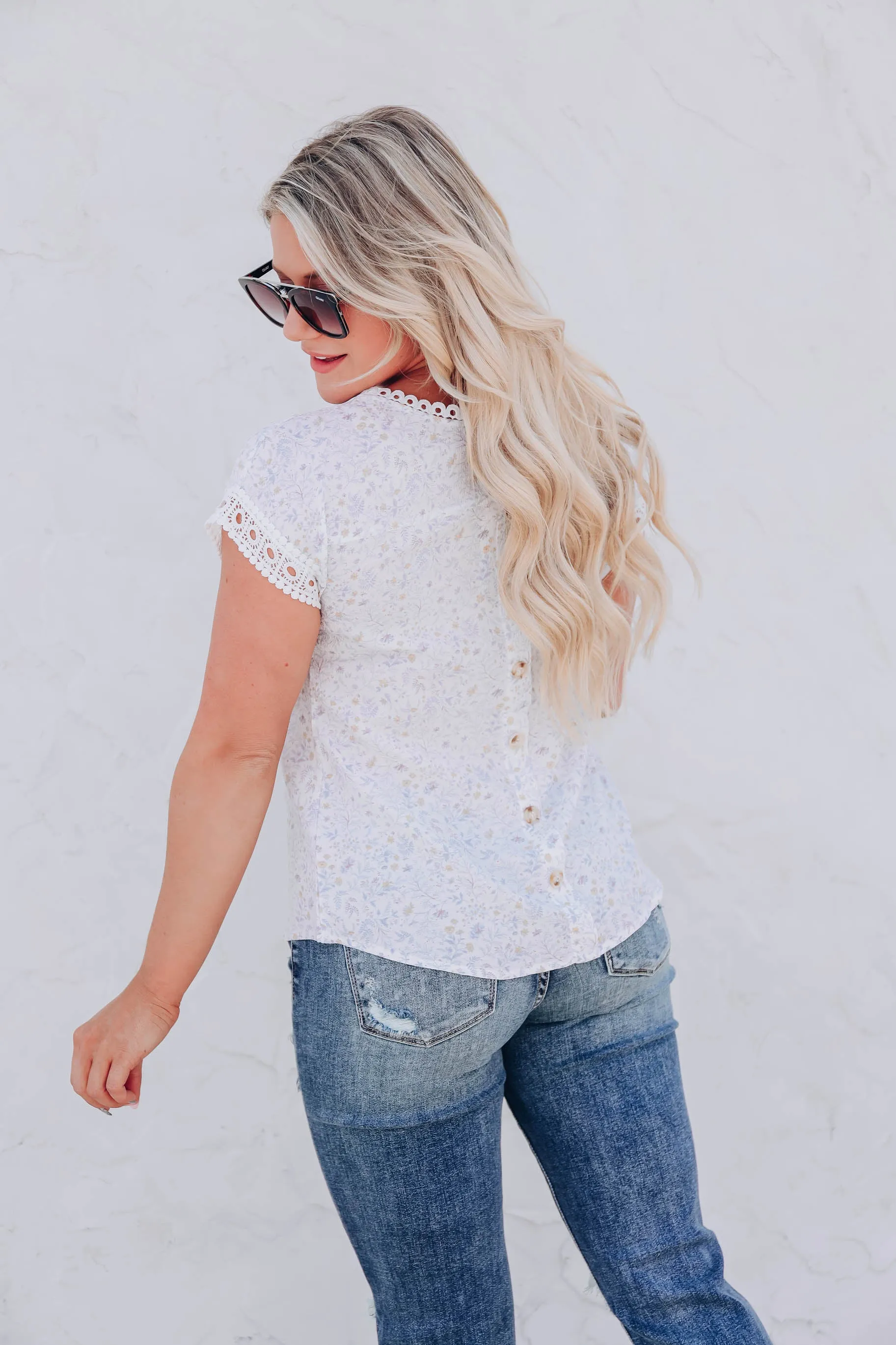 Just Bloom Floral Blouse - Blue