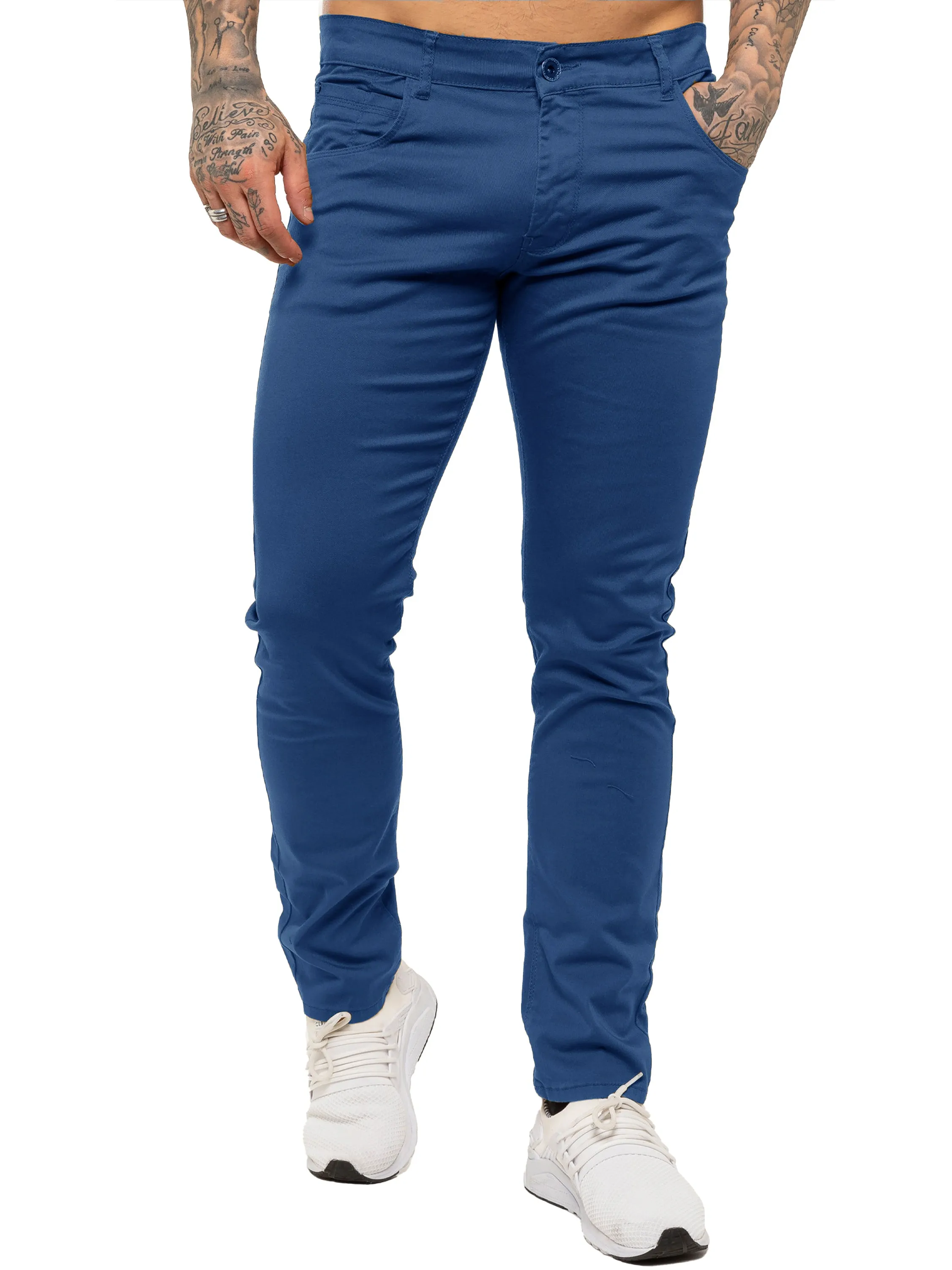 Kruze | Mens Slim Fit Stretch Chinos
