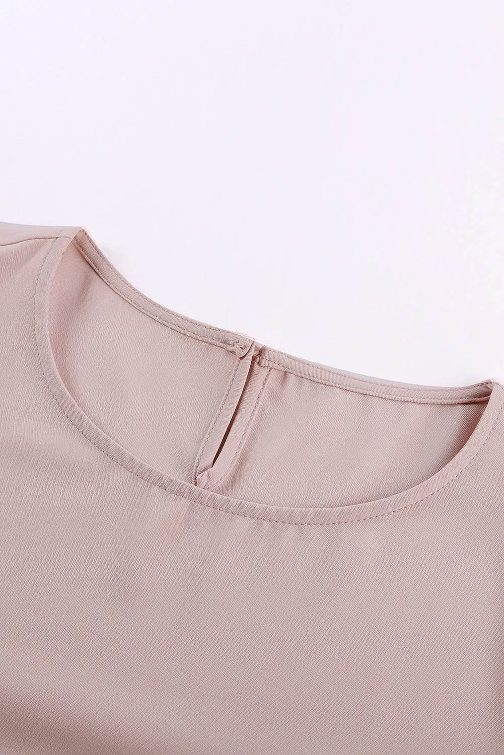 Lace Trim Flutter Sleeve Blouse