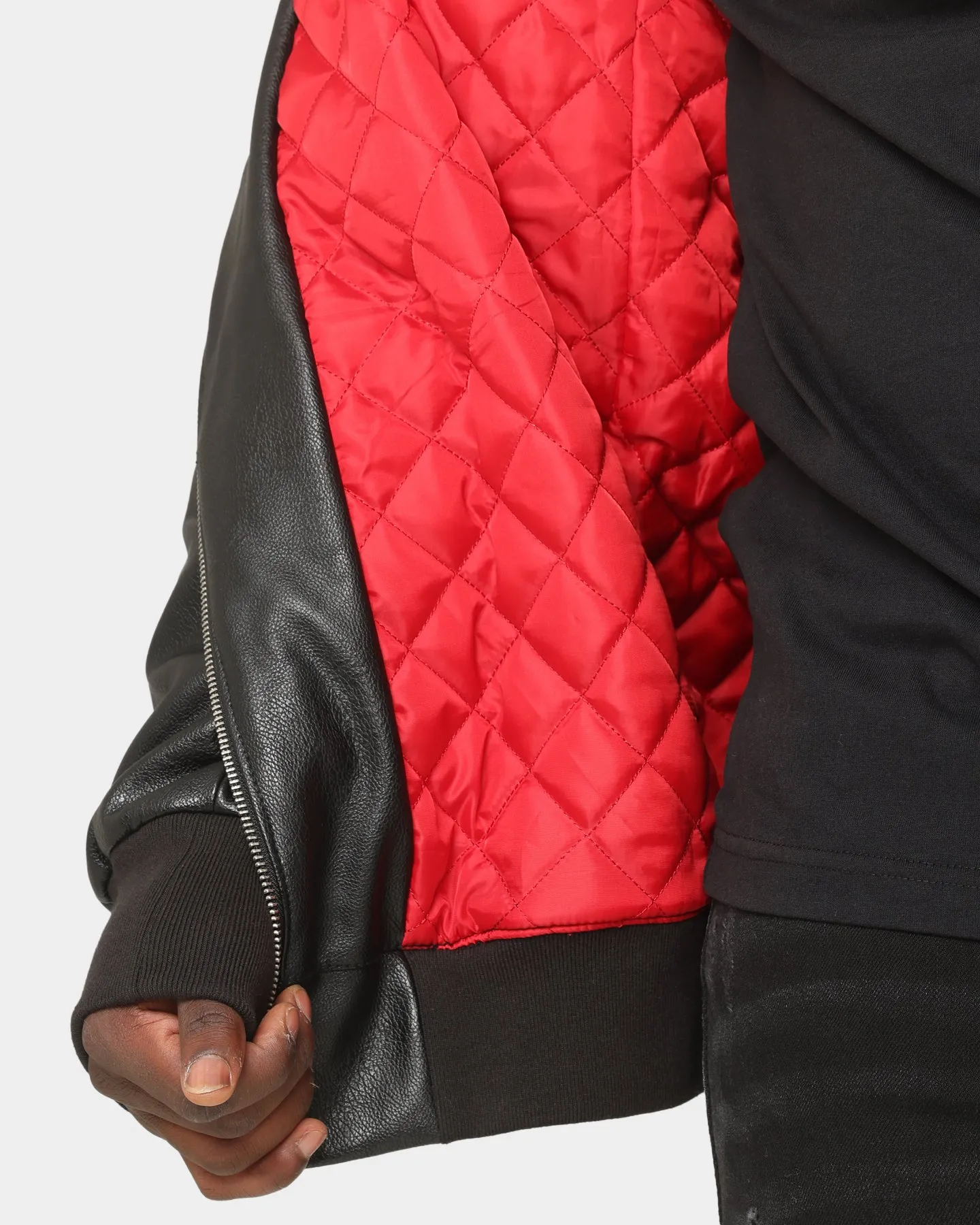 Last Kings Chain Faux Leather Jacket Black