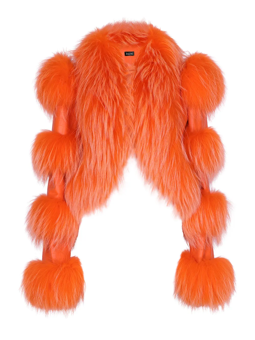 LITALY Fur Trim Leather Jacket