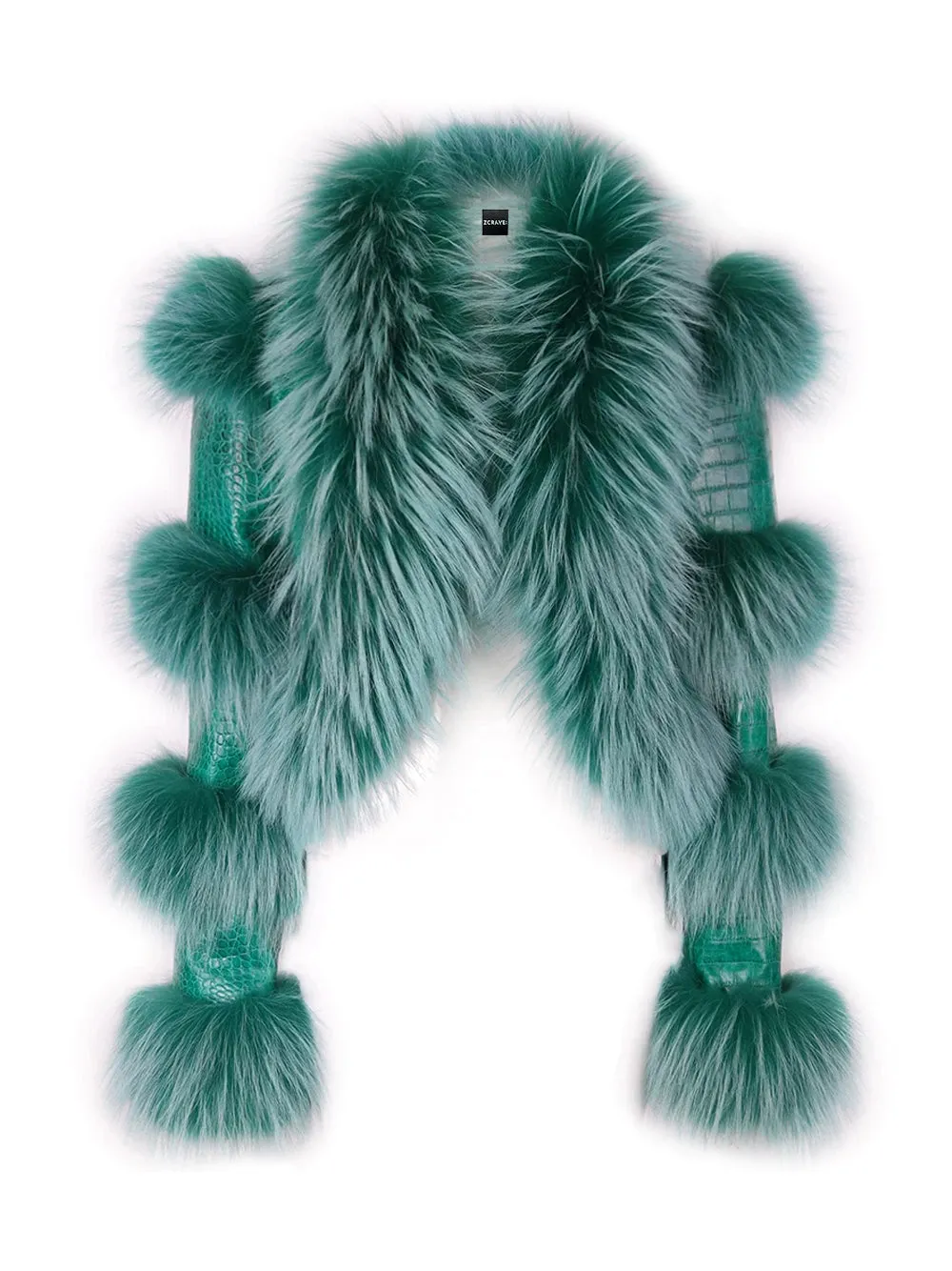 LITALY Fur Trim Leather Jacket