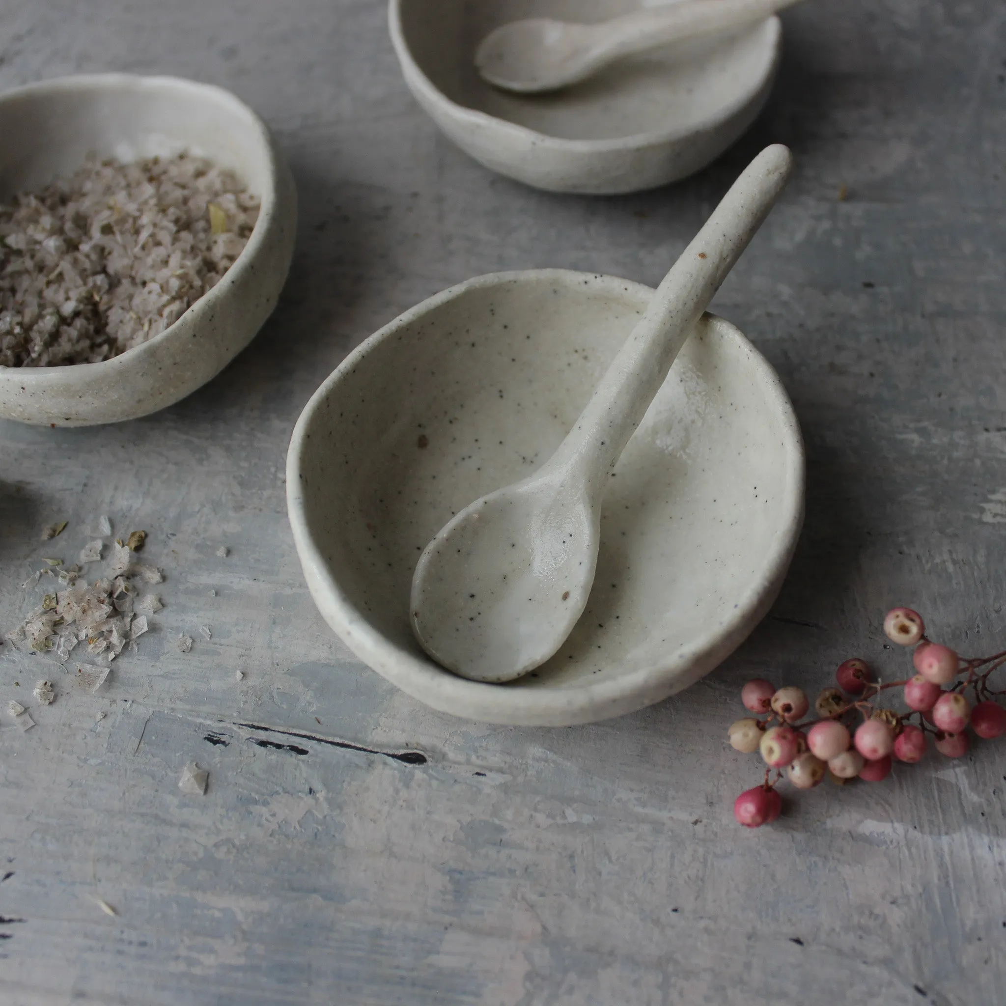 Marbled Ceramic Dish & Spoon Sets