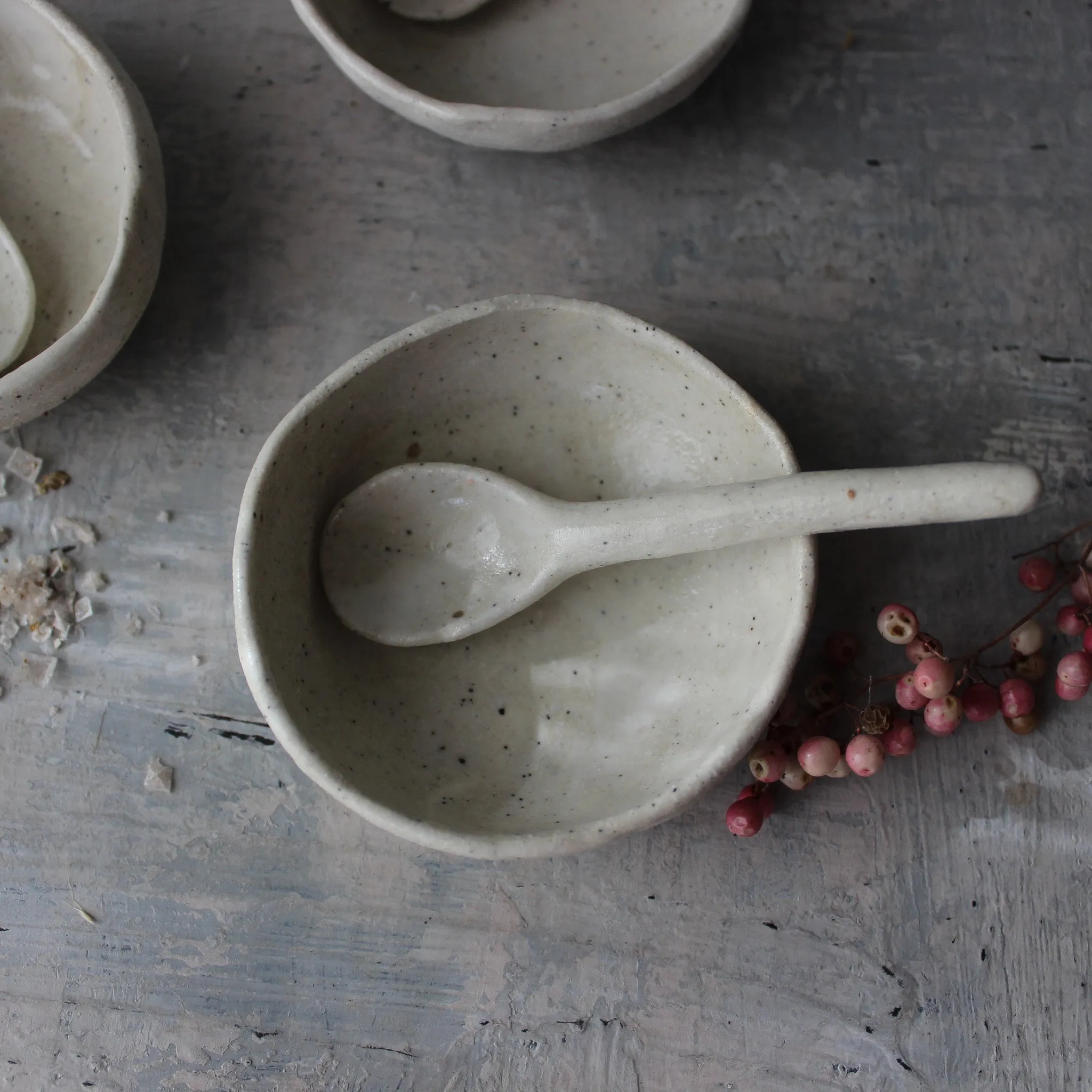 Marbled Ceramic Dish & Spoon Sets