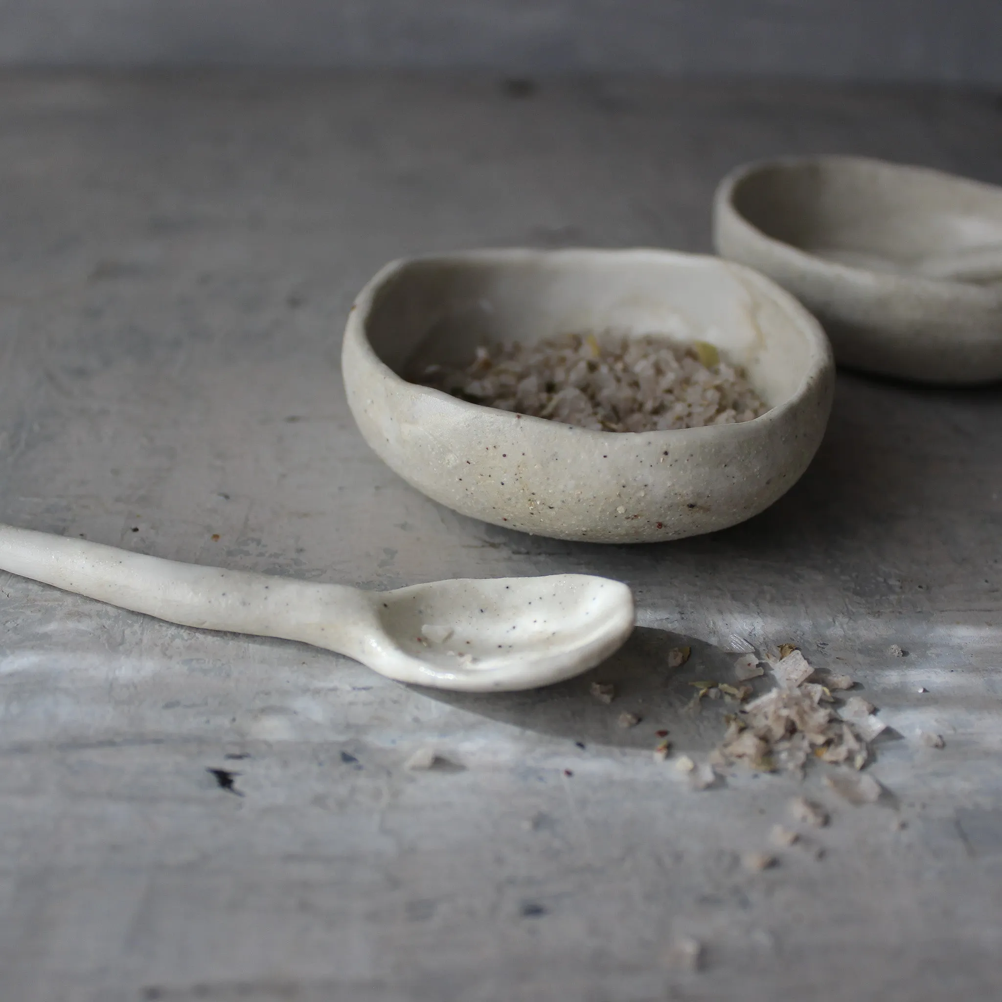 Marbled Ceramic Dish & Spoon Sets